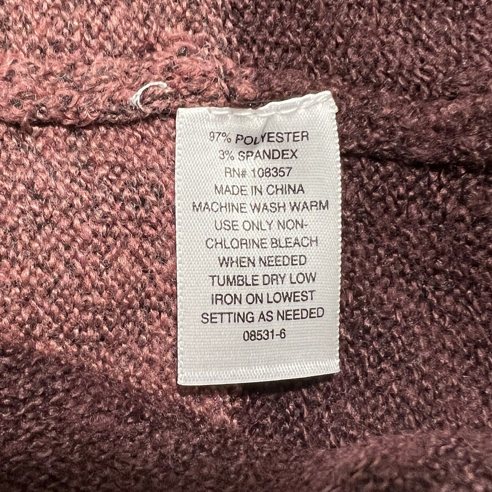 Other a.n.a Crewneck Sweater Burgundy Colorblock Pullover Size L / US 10 / IT 46 - 4 Thumbnail