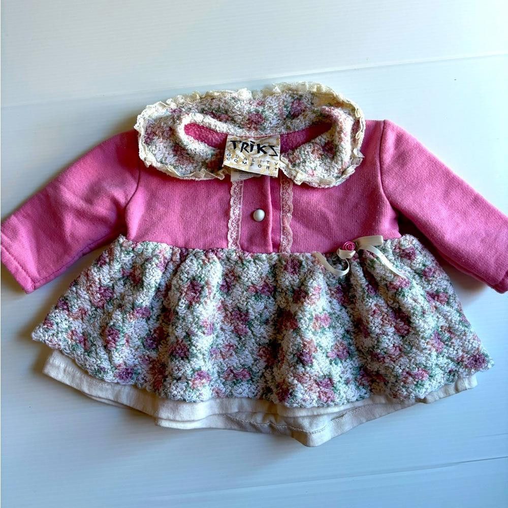 Designer Vintage Triks dress Shirt for baby girls 9 Months Size US XXS / EU 40 - 1 Thumbnail