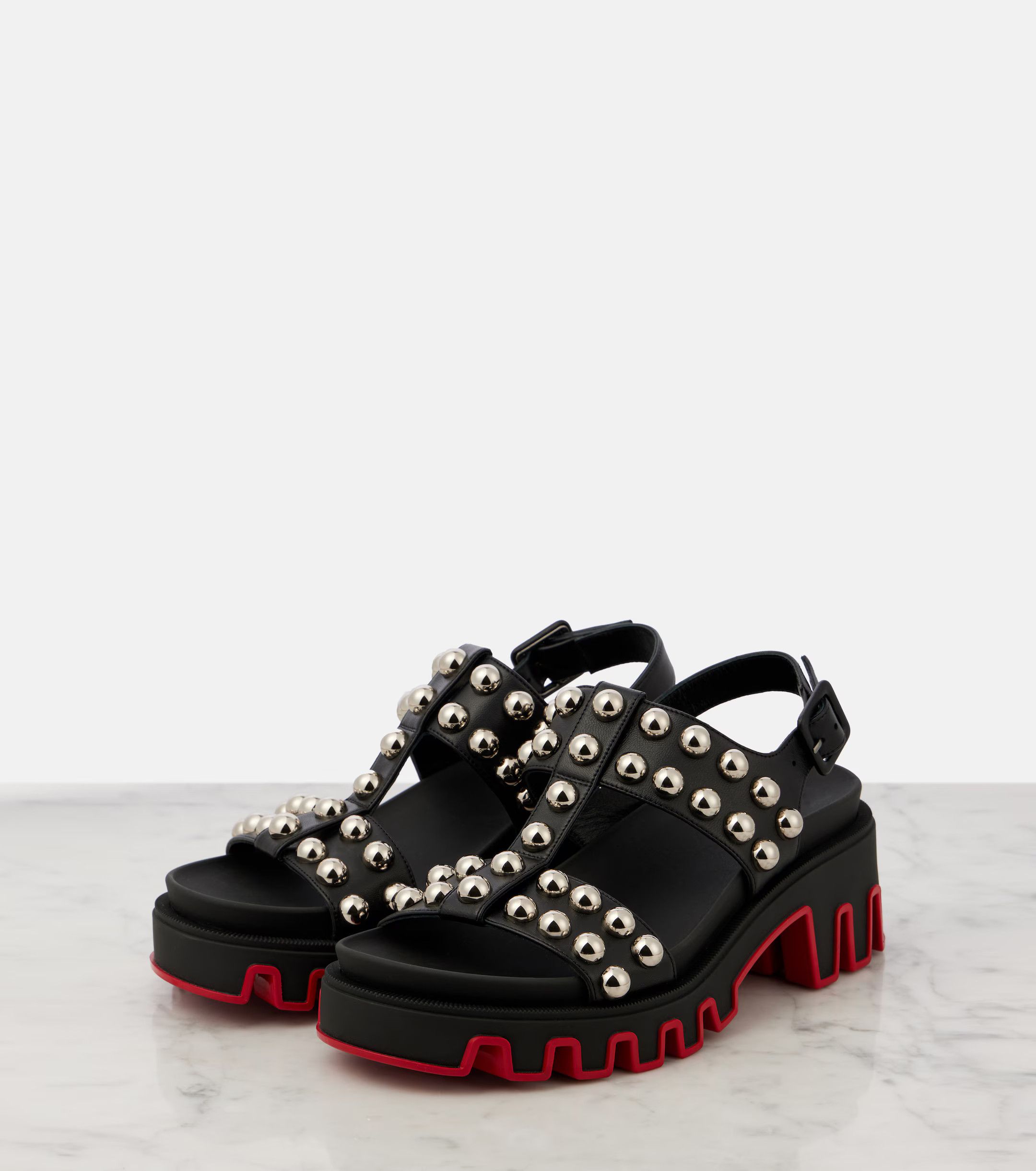 Christian Louboutin o1w1db10725 Sandals in Black Size US 9.5 / IT 39.5 - 5 Thumbnail