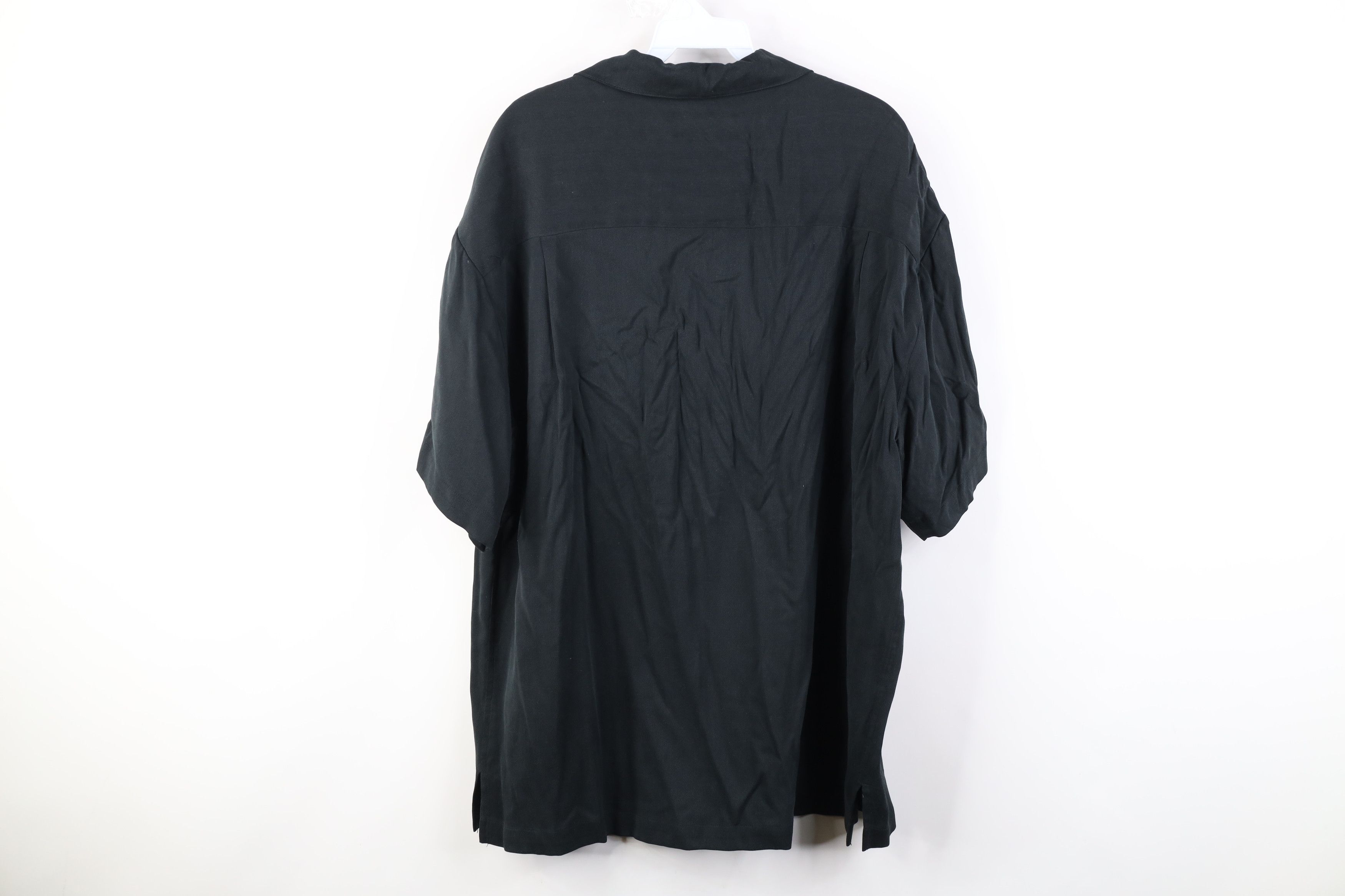 Vintage Vintage 90s Streetwear Faded Silk Looped Collar Button Shirt Size US XL / EU 56 / 4 - 10 Thumbnail
