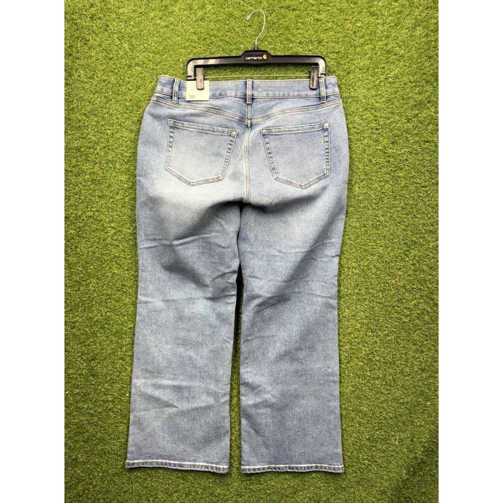 Vintage Lane Bryant Jeans Womens 16 High Rise Bootcut Stretch Blue 5-Pocket 34x28 Size 38" / US 16 / IT 52 - 2 Thumbnail