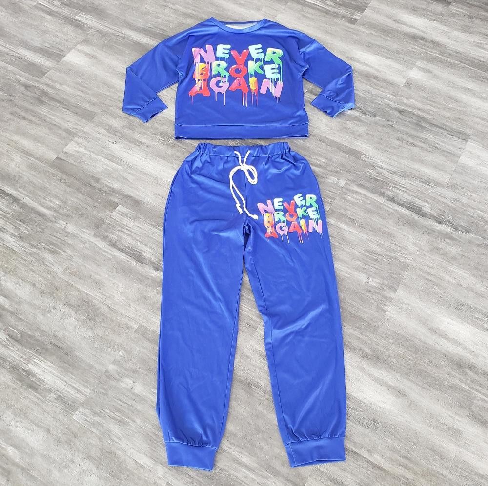 Designer Never Broke Again | YoungBoy | Sweat Suit Pullover Size 28" / US 6 / IT 42 - 3 Thumbnail