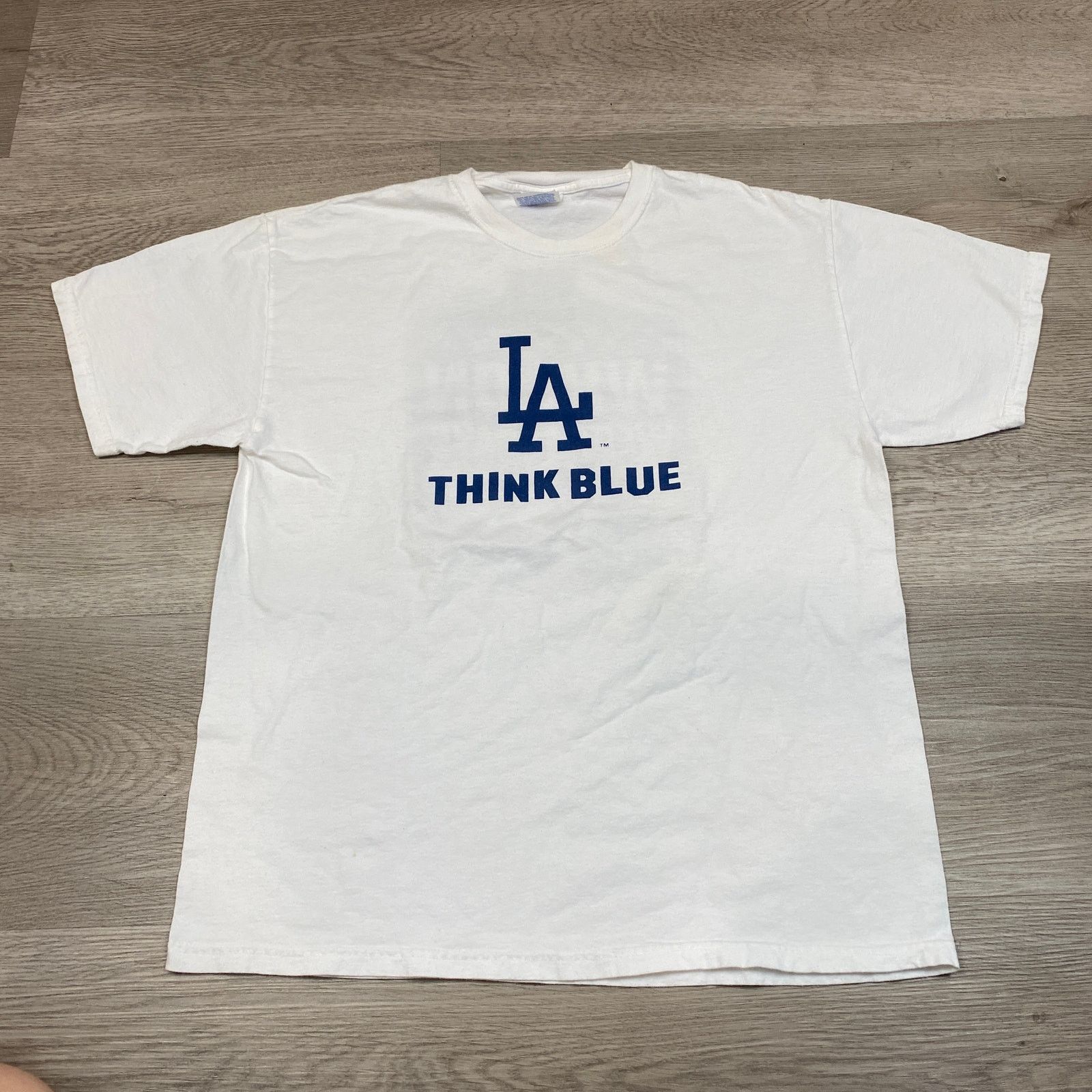 Hanes × MLB LA Dodgers Think Blue Win on Wednesdays Shirt Large MLB Size US L / EU 52-54 / 3 - 2 Thumbnail