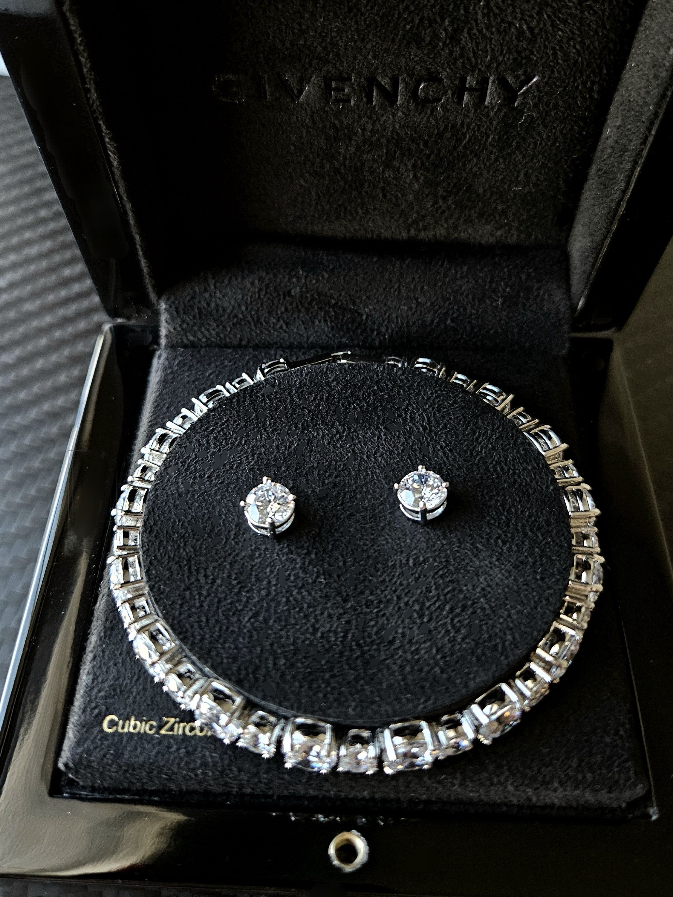 Givenchy 💎Crystal Cubic Silver Tennis Bracelet Size ONE SIZE - 7 Thumbnail