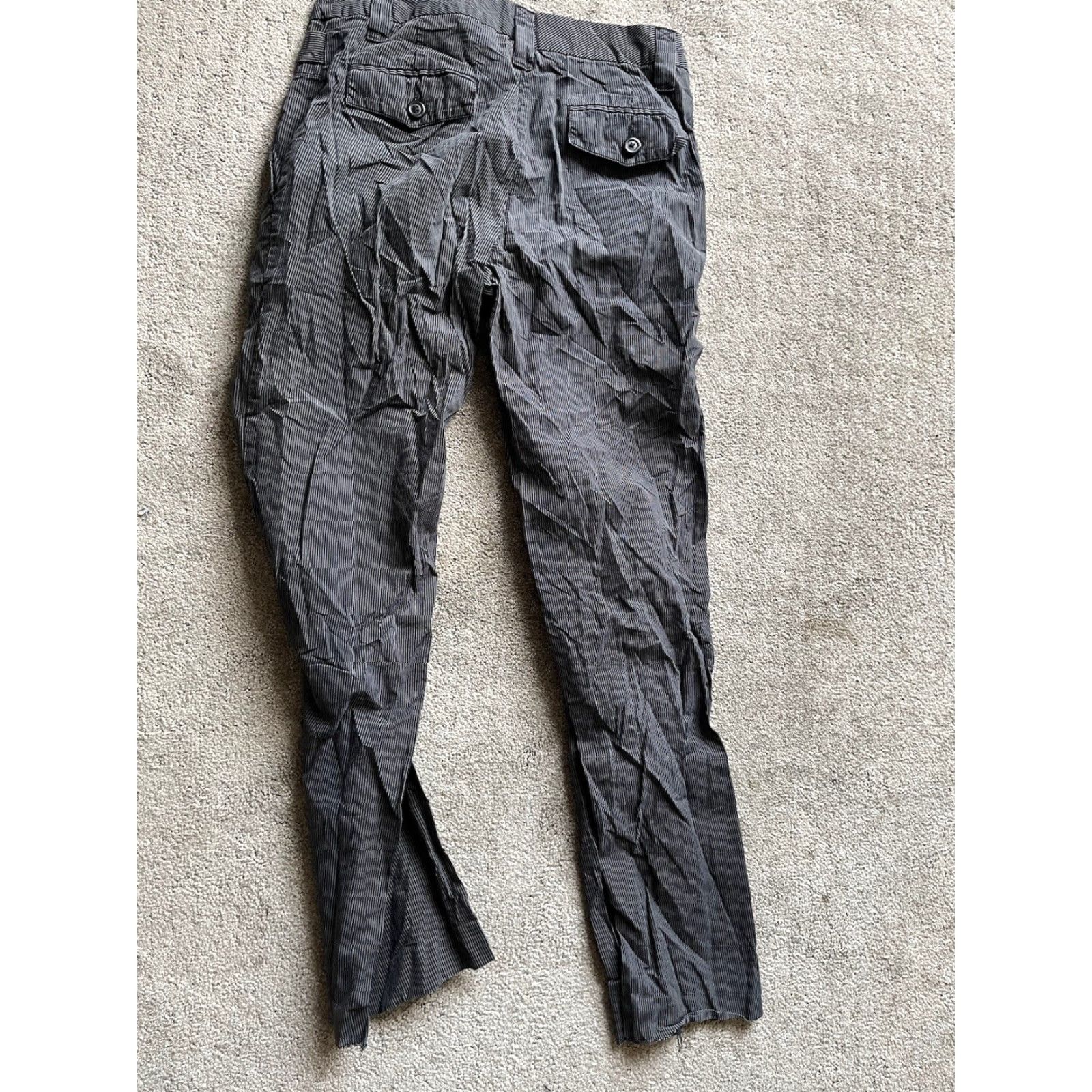 H&M H&M Pants Womens 6 Black PinStripe Back Elastic Waist Ankle Length Size 28" / US 6 / IT 42 - 3 Thumbnail
