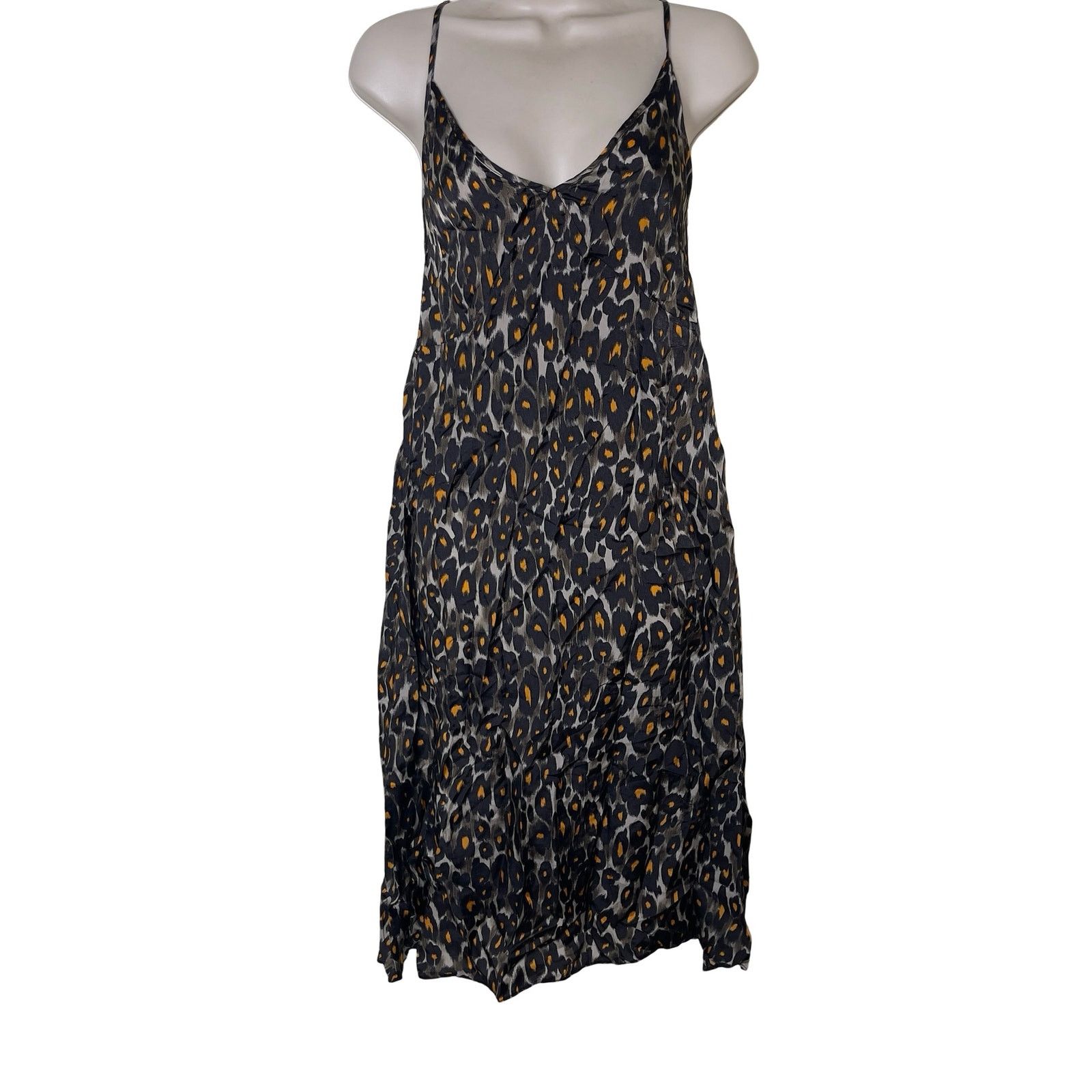 R13 R13 MIDI SLIP DRESS WITH BACK TIE In Leopard sz S Size S / US 4 / IT 40 - 2 Thumbnail