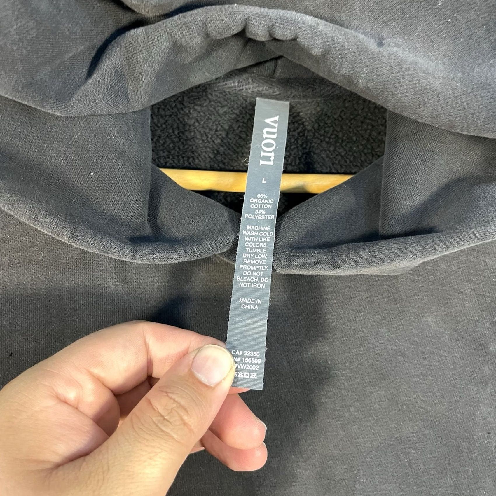 Vuori Vuori Restore Oversized Hoodie Women's L Gray/Black Size L / US 10 / IT 46 - 3 Thumbnail