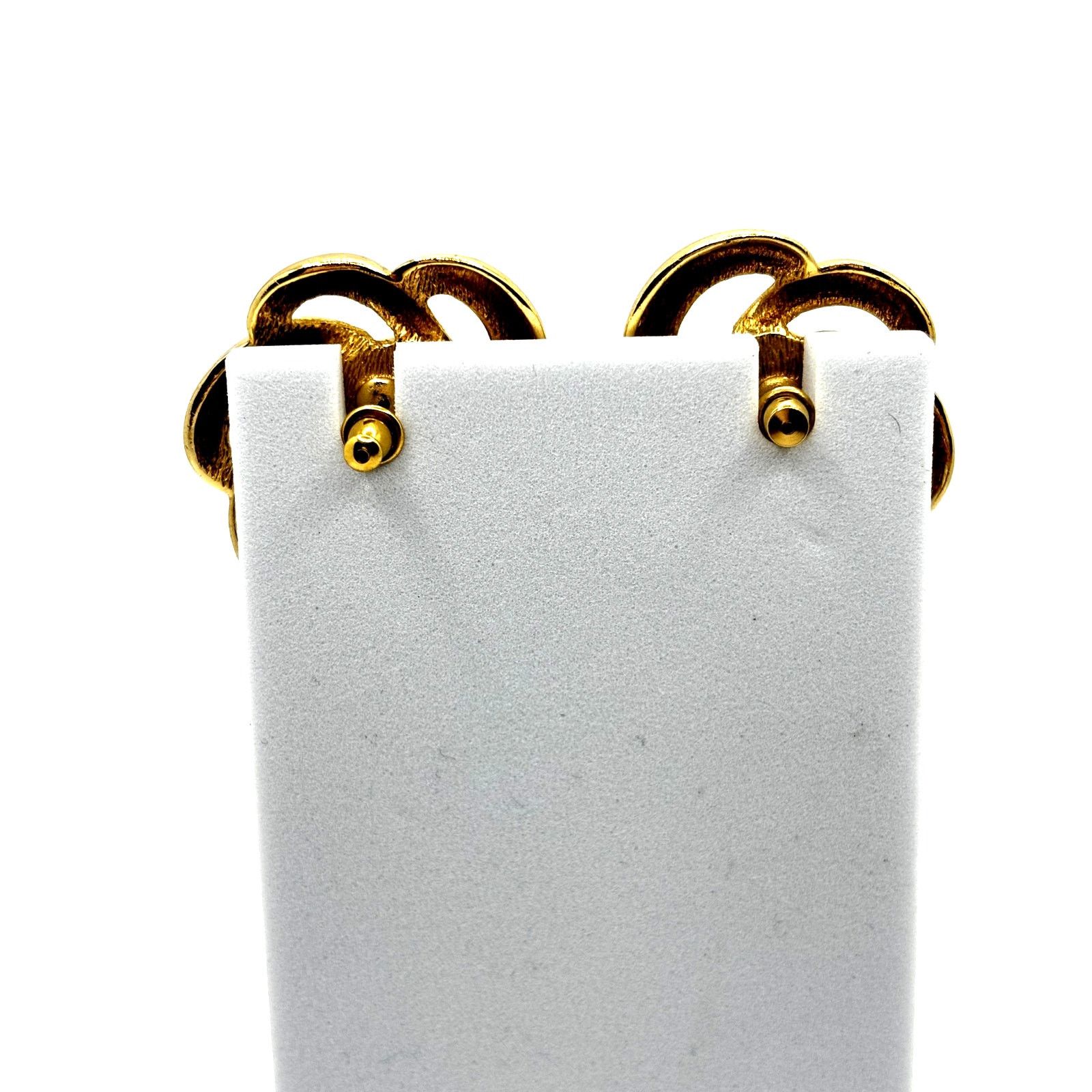 Dior CHRISTIAN DIOR Gold Lux Mother of Pearl Button Earrings Size ONE SIZE - 4 Thumbnail