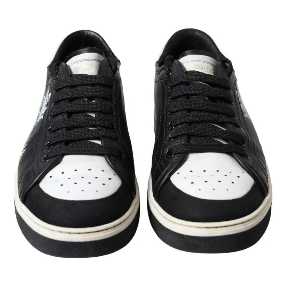 Dolce & Gabbana Dolce & Gabbana Black Leather Crown Milano Men Sneakers Shoe Size US 8 / EU 41 - 8 Thumbnail