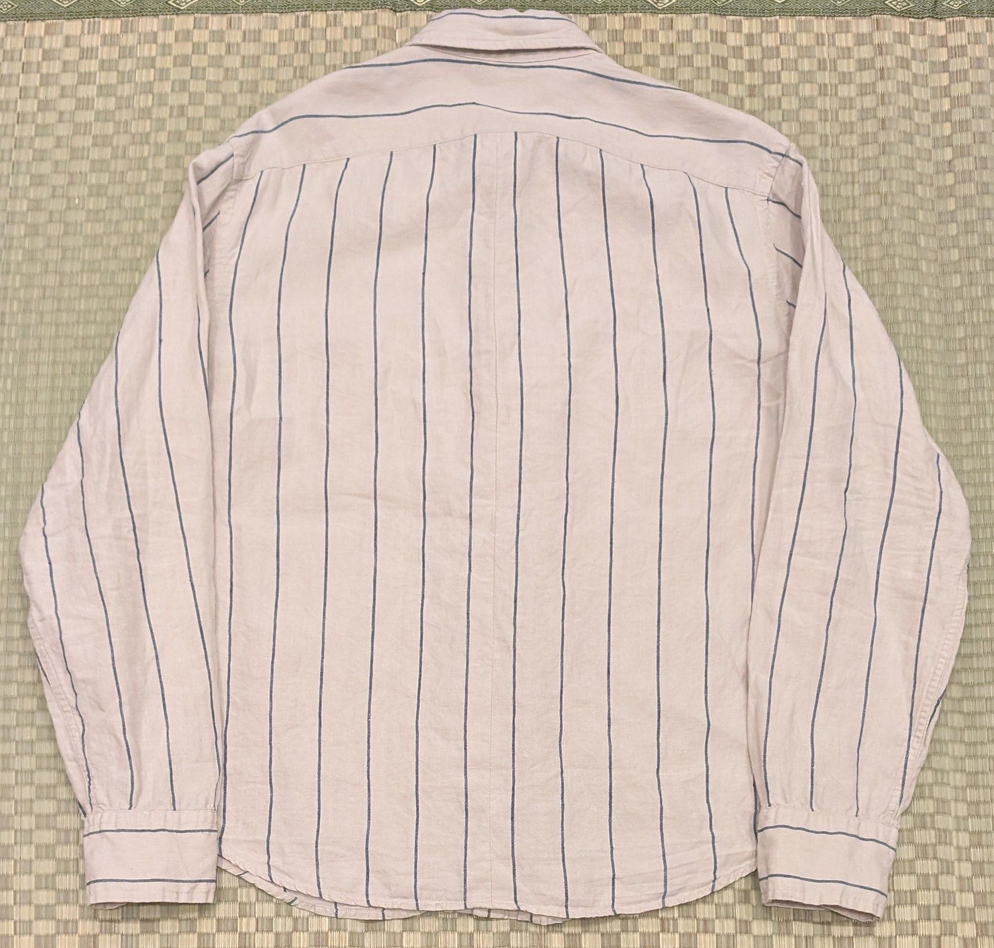 Alex Crane Alex Crane Playa 100% Linen Button Up Shirt Rio Stripe Size US L / EU 52-54 / 3 - 2 Thumbnail
