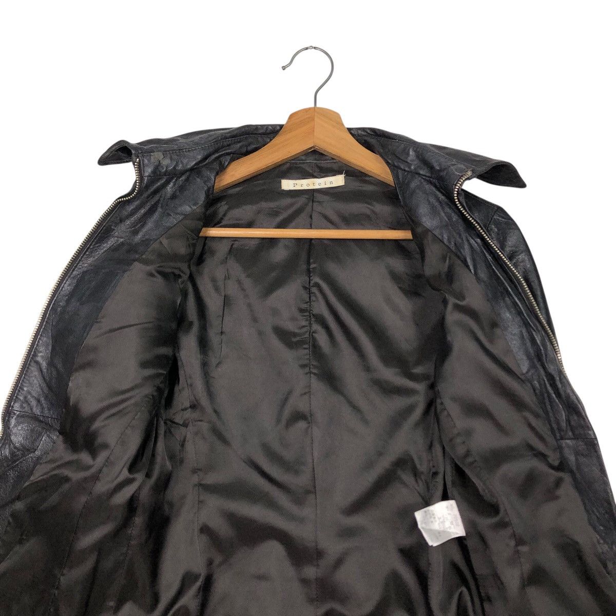 Japanese Brand 📌Vintage Soft Leather Biker Jacket Protein Cafe Racer Size M / US 6-8 / IT 42-44 - 15 Thumbnail
