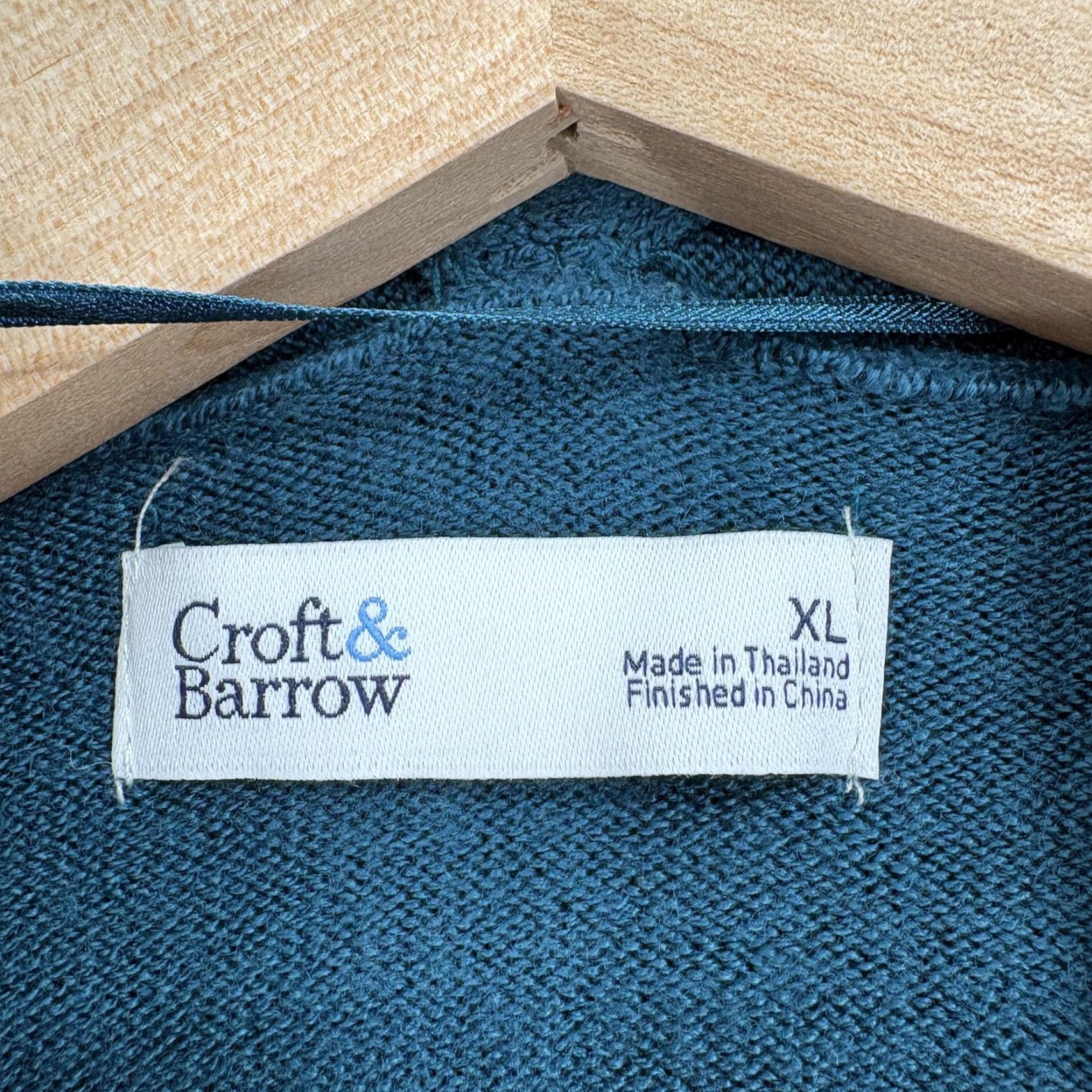 Croft & Barrow Acrylic Croft & Barrow Cardigan Sweater Womens XL Blue Open Front Collared NWT Size XL / US 12-14 / IT 48-50 - 4 Thumbnail
