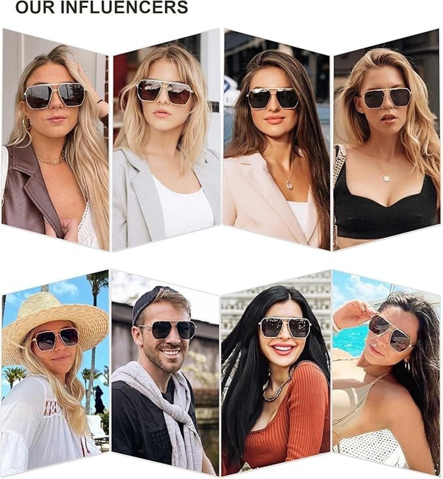 Designer SOJOS Retro Oversized Square Polarized Sunglasses Shades NEW Size ONE SIZE - 2 Thumbnail