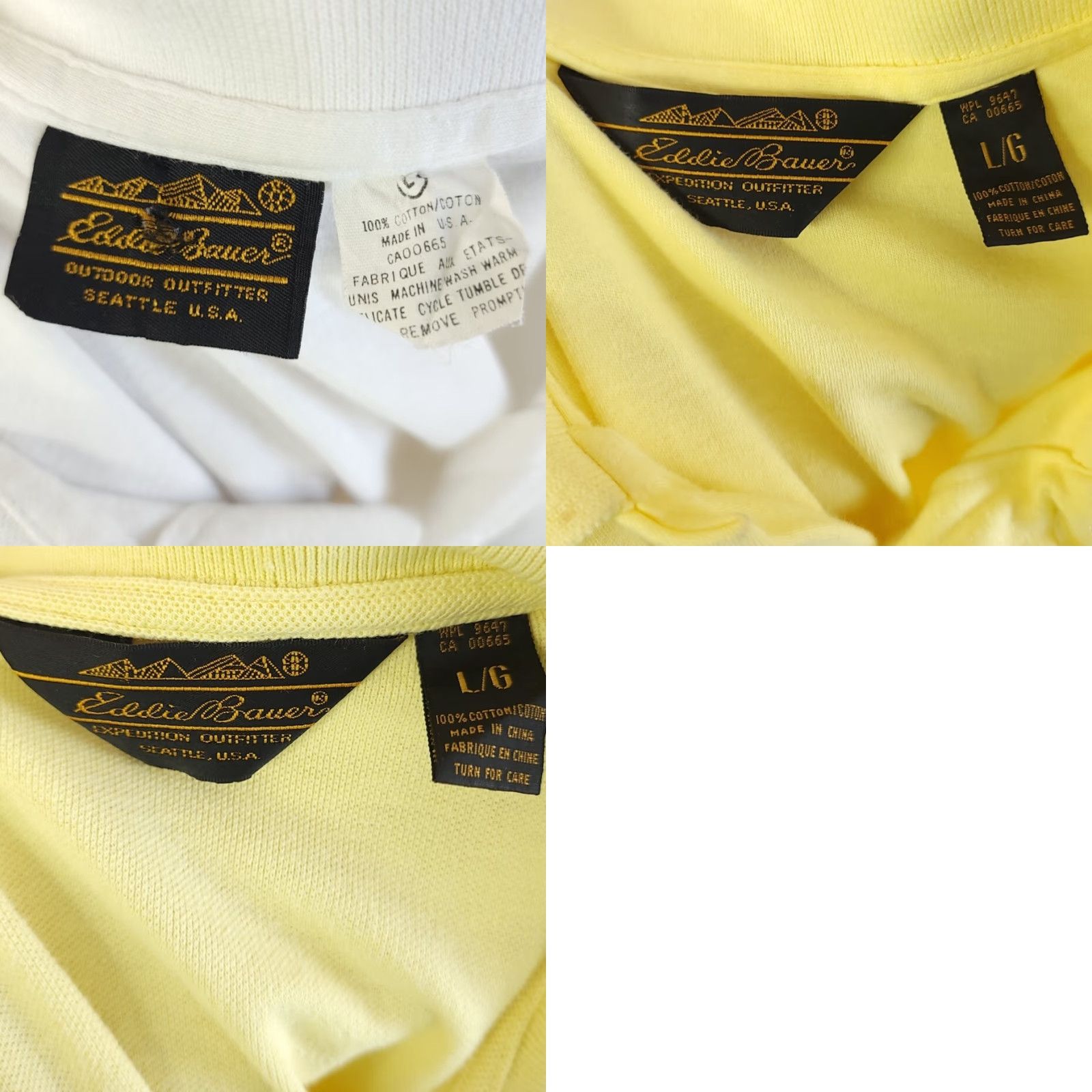 Eddie Bauer VINTAGE Eddie Bauer Polo Shirts Mens Size Large Yellow White 90s Lot Of Four Size US L / EU 52-54 / 3 - 8 Thumbnail
