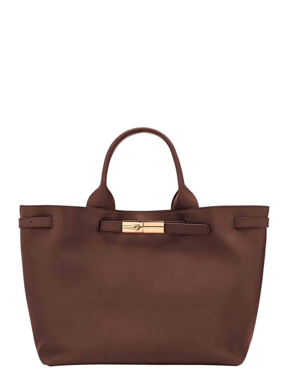 Longchamp Shopper 'Le Smart' with Metallic Detail on the Front in Brown Leather for Women Size ONE SIZE - 1 Thumbnail