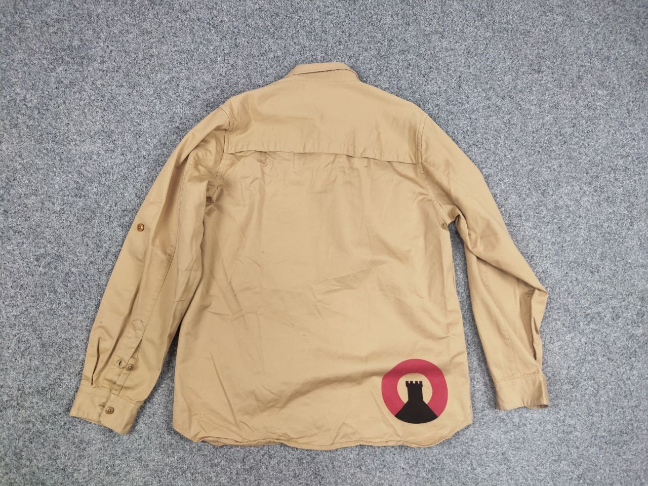 Folk Folk Design Camden Town Beige Logo Casual Button Down Shirt Size US L / EU 52-54 / 3 - 12 Thumbnail