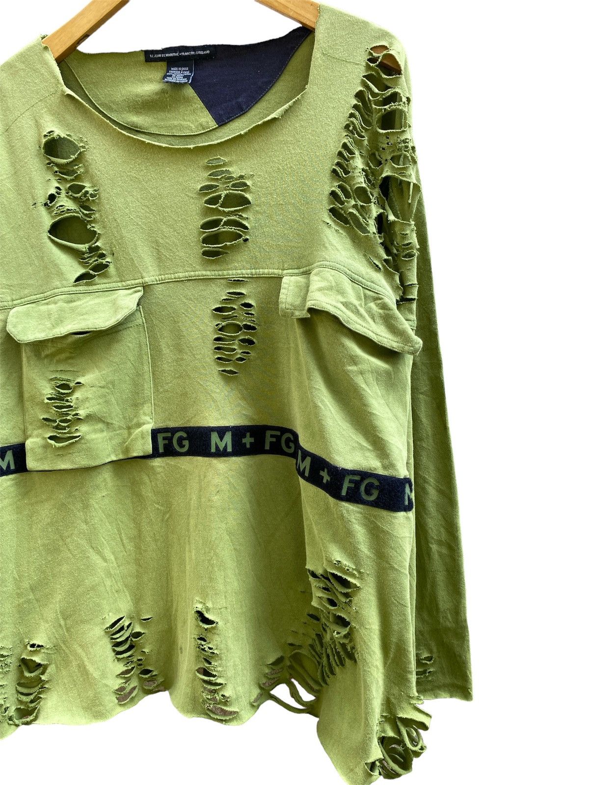 If Six Was Nine × Le Grande Bleu (L.G.B.) × Marithe + Francois Girbaud Marithe Francois Girbaud M+FG Distressed Grunge punk boxy Size US L / EU 52-54 / 3 - 3 Thumbnail