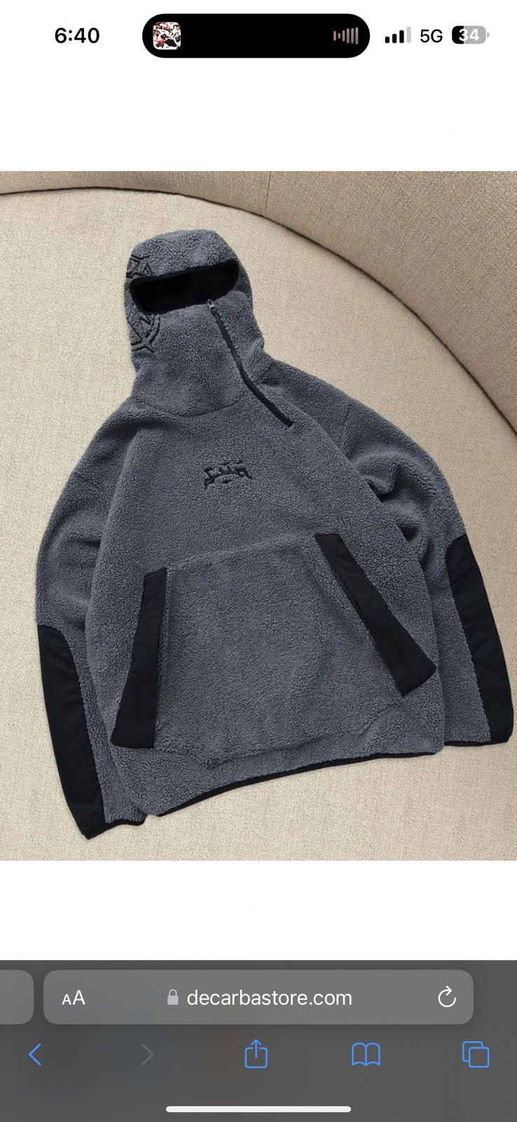 Vintage Custom Fleece Hoodie Size US M / EU 48-50 / 2 - 1 Thumbnail