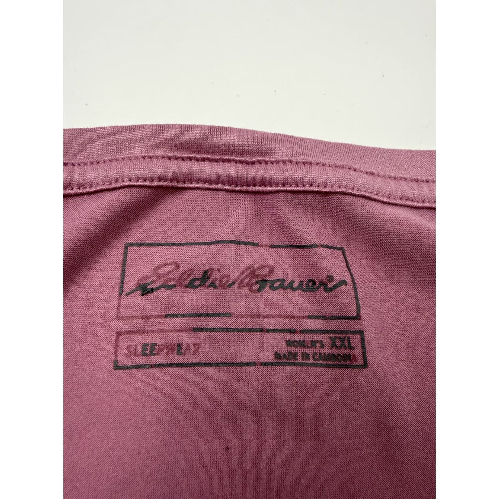 Eddie Bauer Eddie Bauer Pajama Top Womens 2XL Pink V-Neck Short Sleeve Sleep Shirt Lounge Size XXL / US 16-18 / IT 52-54 - 5 Thumbnail