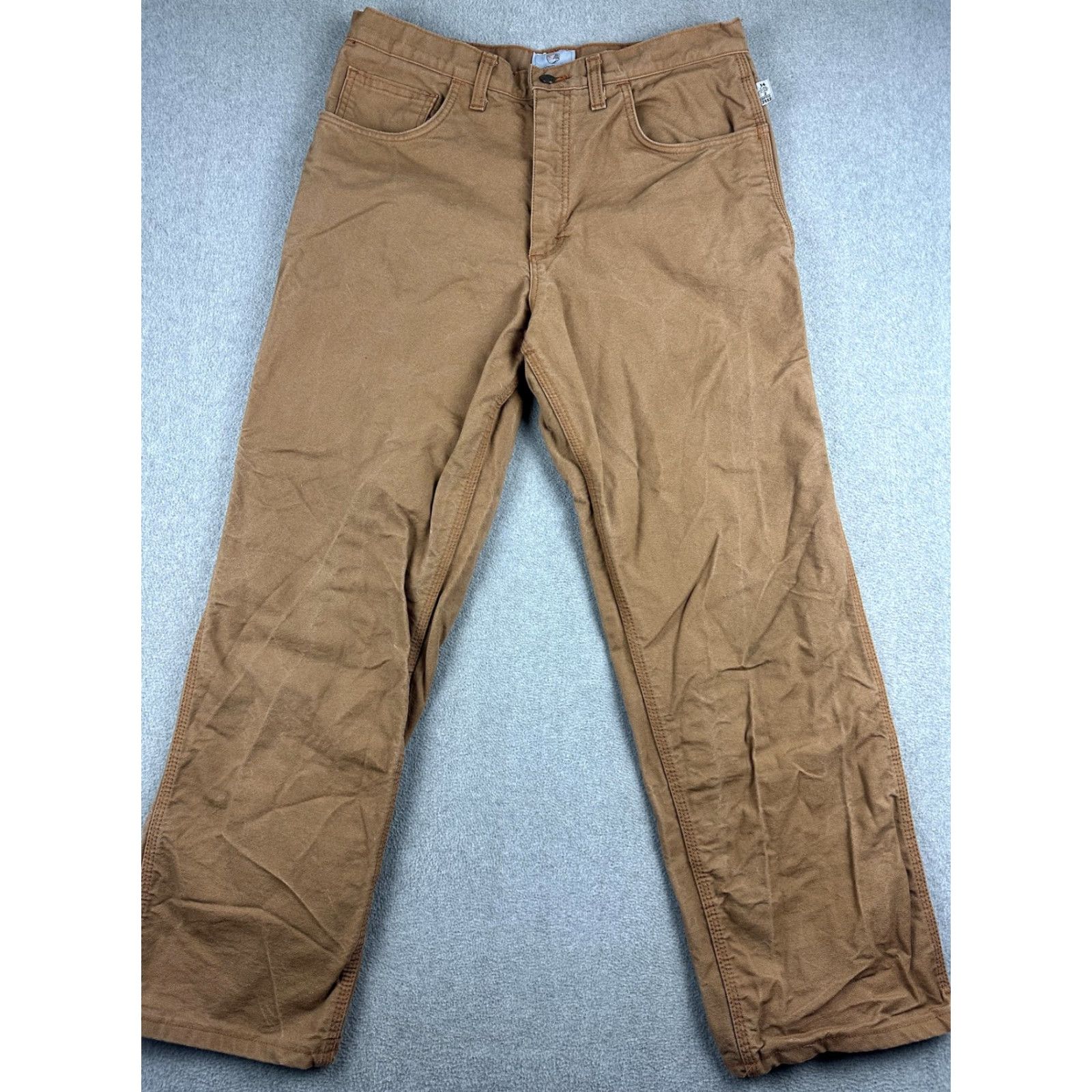 Vintage Tyndale FR Pants Mens 34x30 Brown Carpenter Flame Resistant Workwear Made USA Size US 34 / EU 50 - 4 Thumbnail