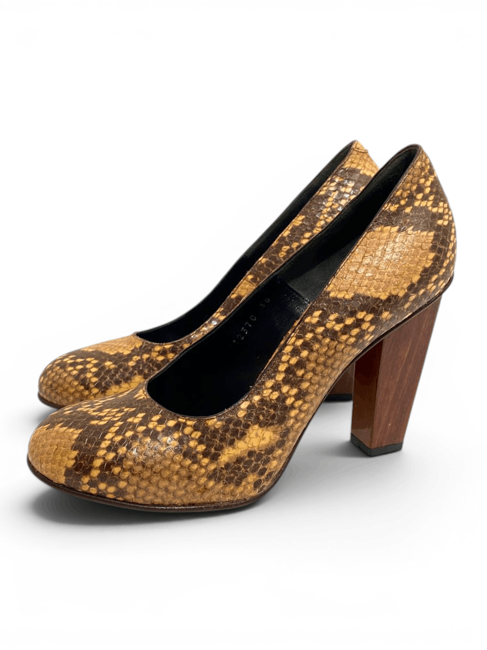 Dries Van Noten Dries Van Noten Python Leather Court High Heels Pumps Size US 7 / IT 37 - 2 Thumbnail