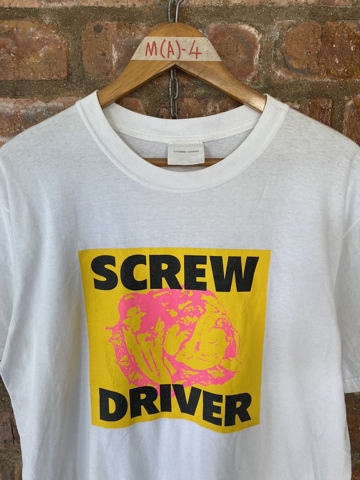 Japanese Brand × Lad Musician × Lounge Lizard 1990s Lounge Lizard Screw Driver Bulldog anvil tee Size US M / EU 48-50 / 2 - 3 Thumbnail