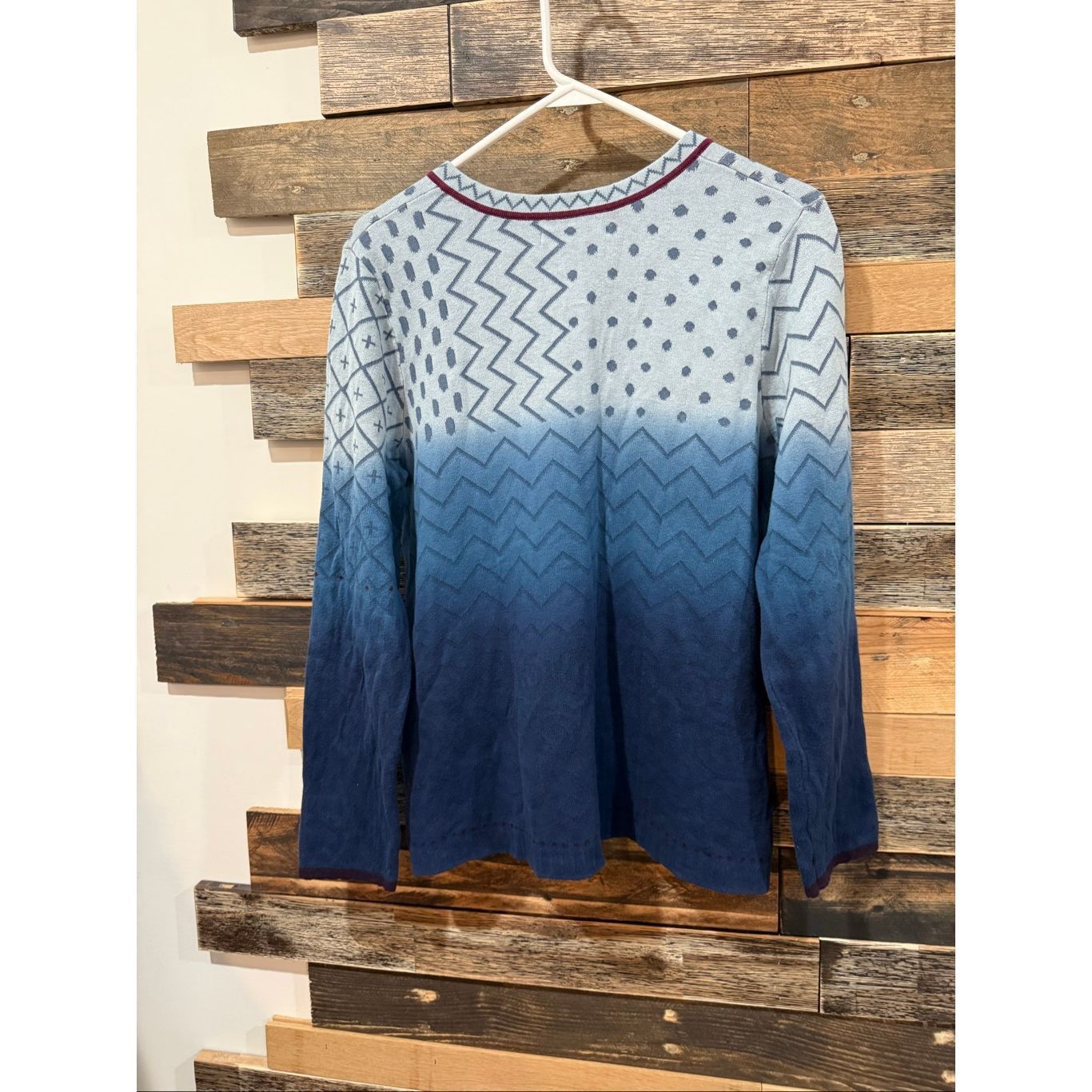 Guru Gudrun Sjoden Cotton Multicolor Gradient Sweater Cardigan Si Size M / US 6-8 / IT 42-44 - 2 Thumbnail