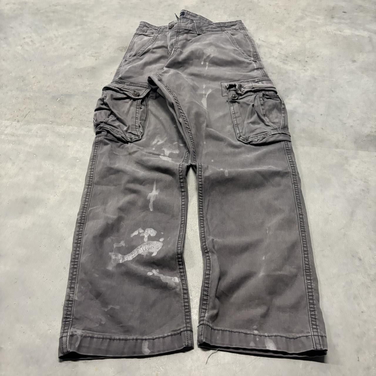 Japanese Brand × Vintage Crazy Vintage Y2K/2000s Grey Skater Streetwear Cargo Pants! Size US 34 / EU 50 - 3 Thumbnail