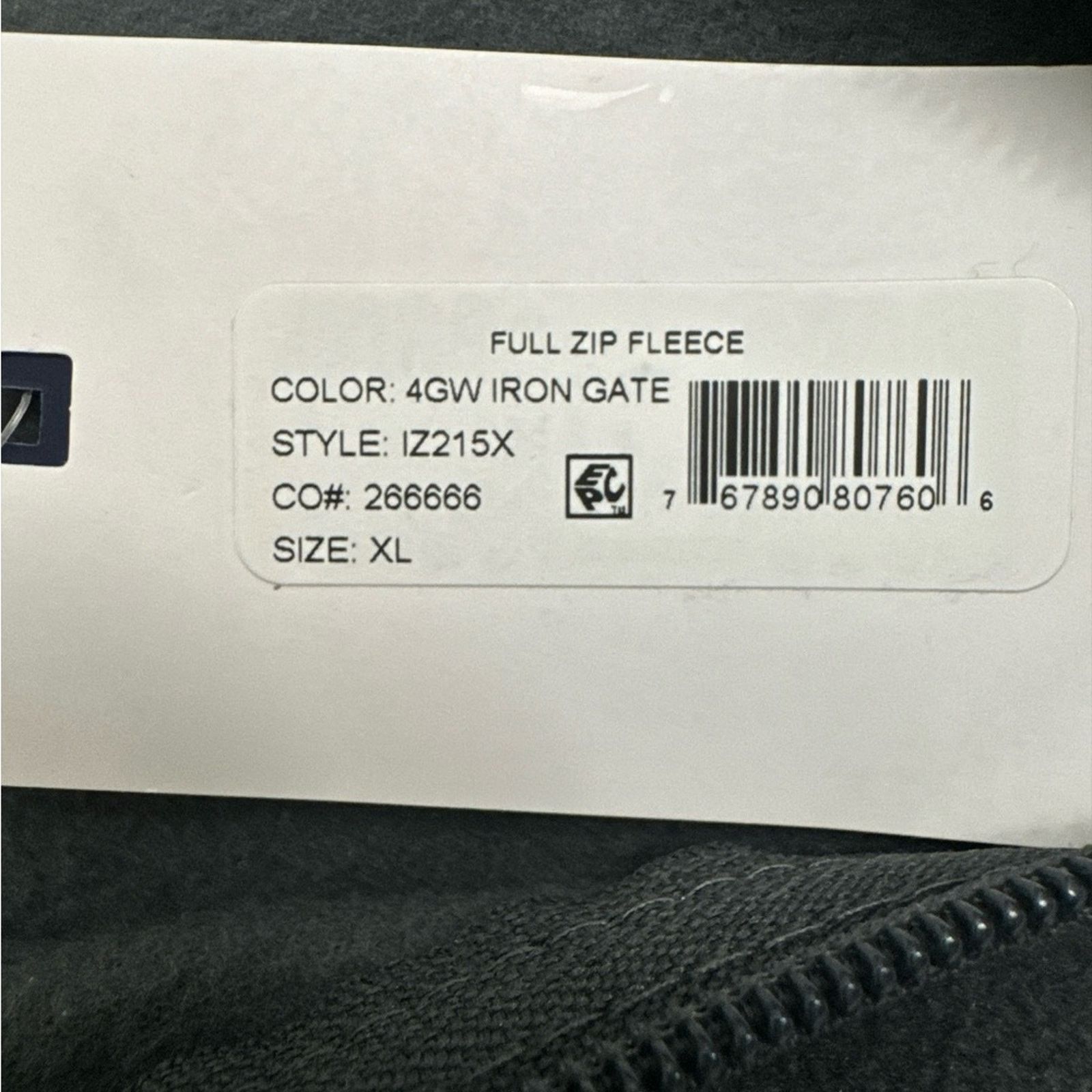 Izod Izod Men's Full Zip Fleece - Size: XL - Color: Iron Gate Size US XL / EU 56 / 4 - 11 Thumbnail