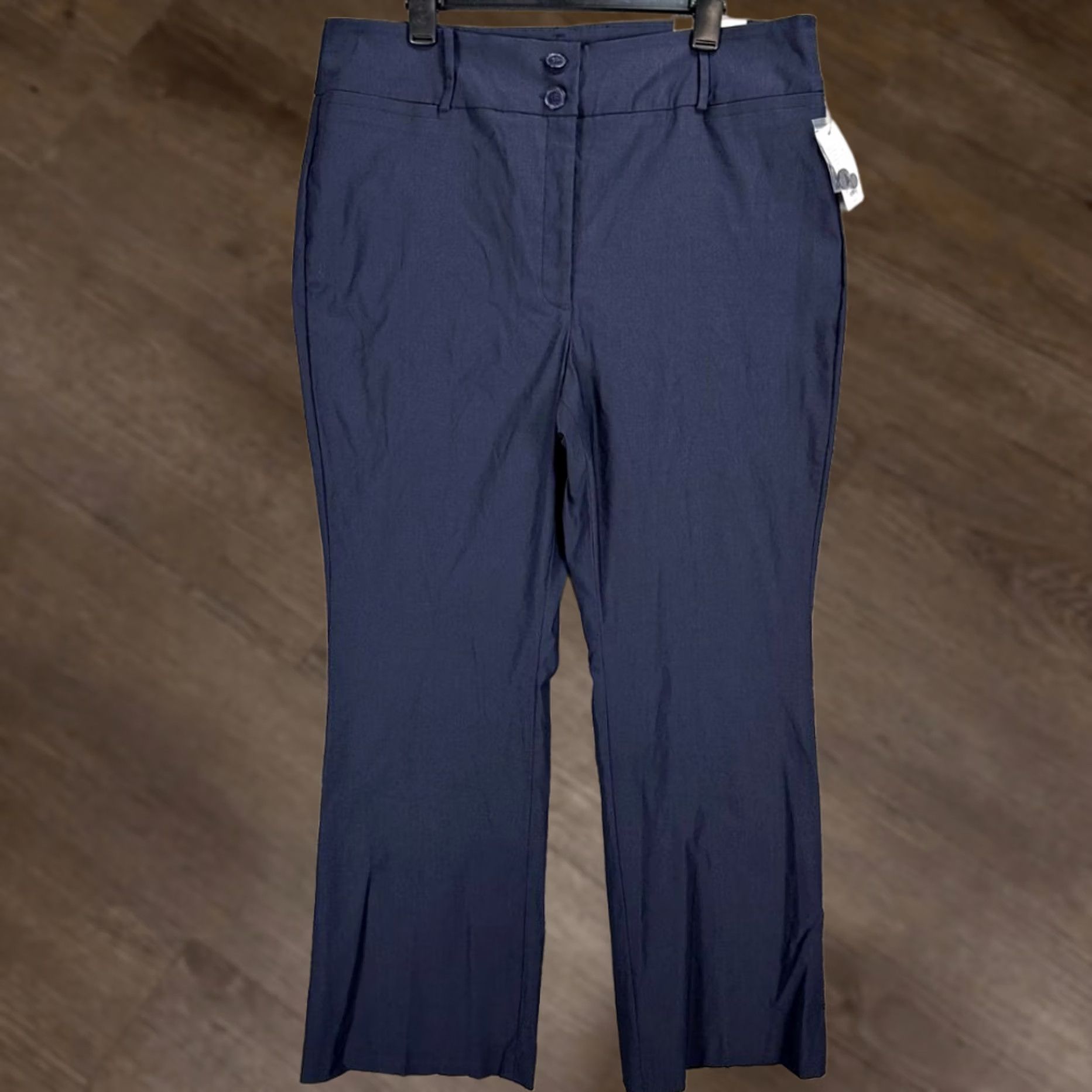 Vintage Lane Bryant Pants Womens 18R Regular Blue Nylon Blend Straight Hi-Rise NEW Size 40" / US 18 - 1 Thumbnail