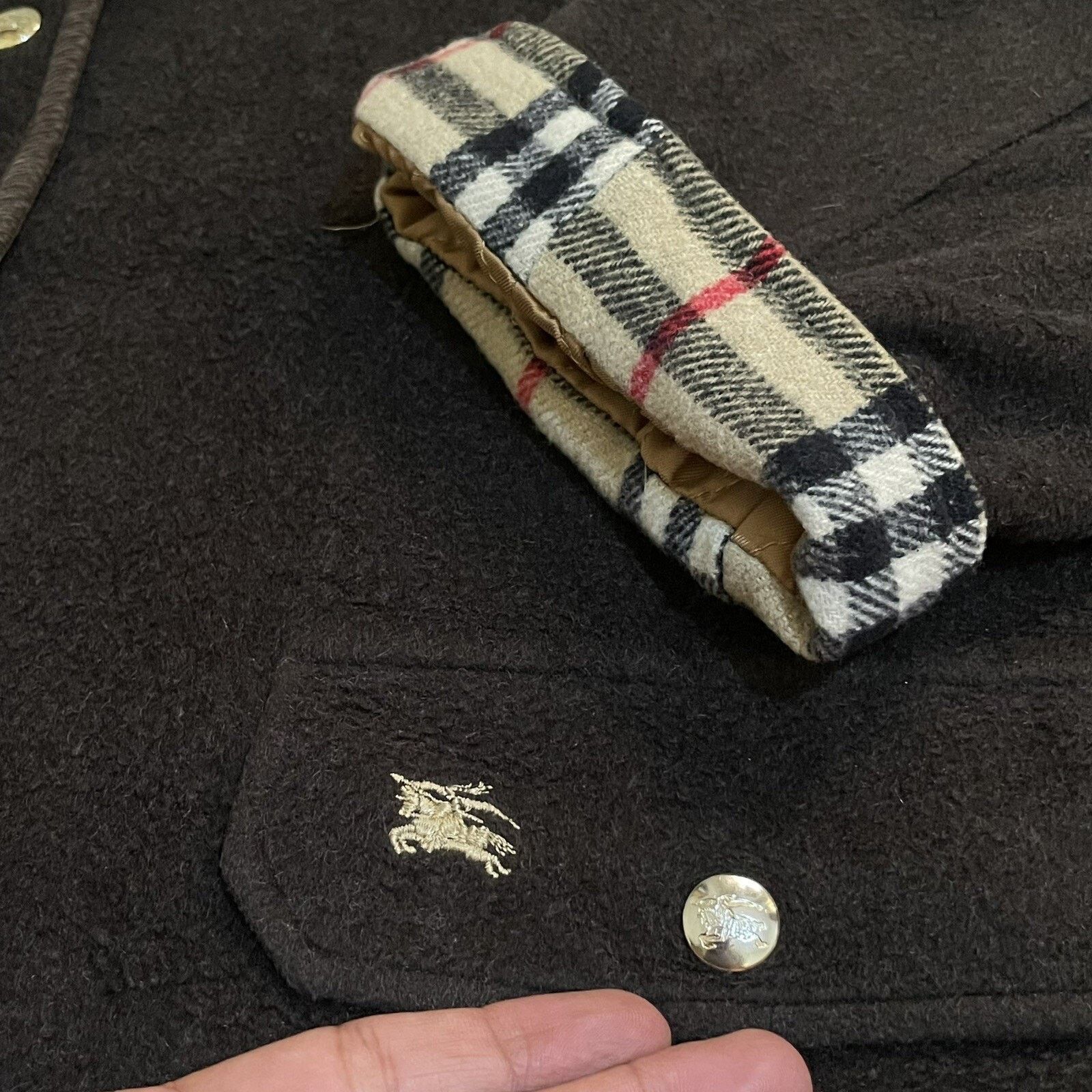 Burberry Vintage burberry coat jacket hooded wool nova check Women's Size L / US 10 / IT 46 - 9 Thumbnail