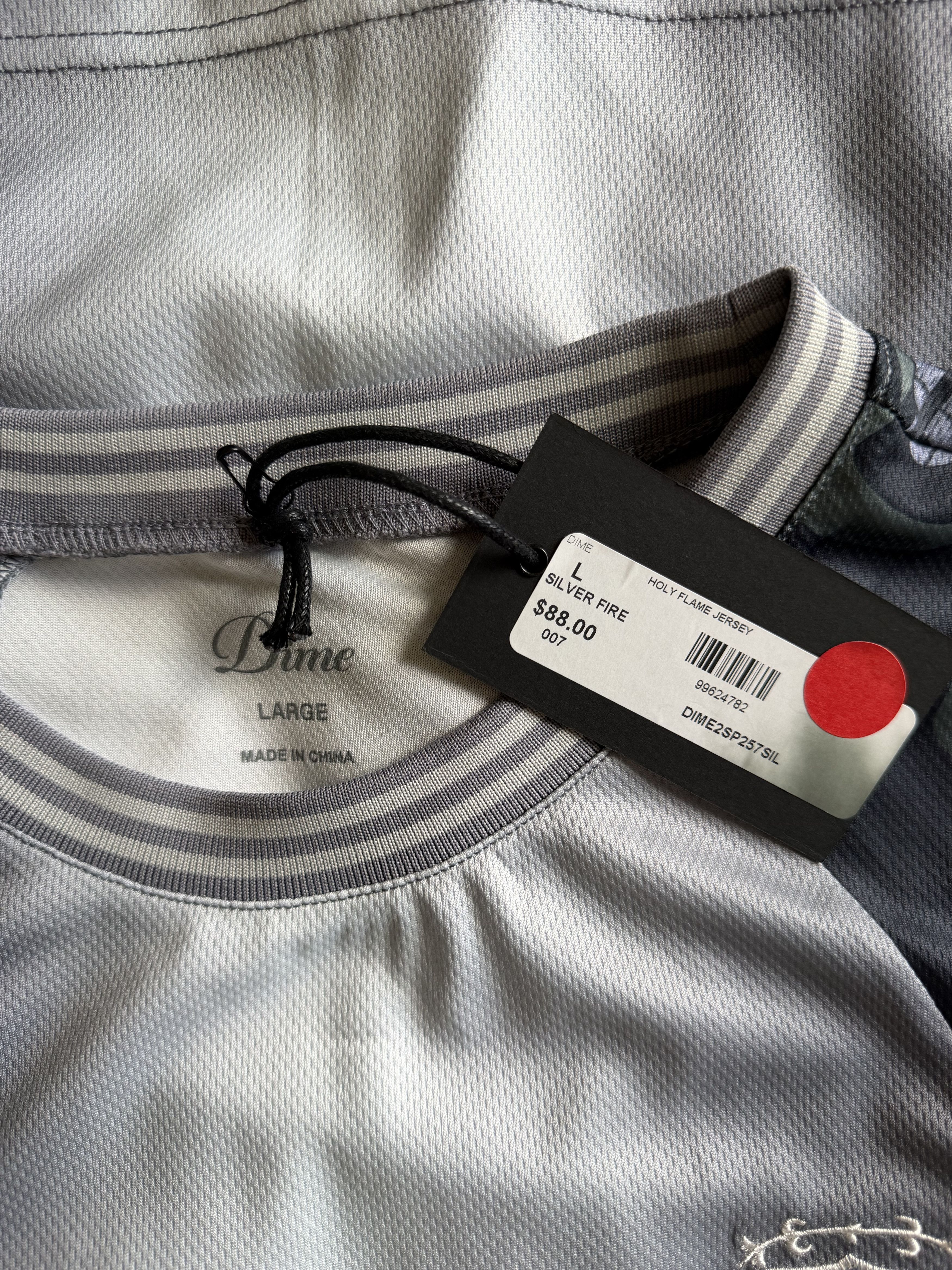Dime Dime MTL Holy Flame Jersey in Silver Fire Size US L / EU 52-54 / 3 - 6 Thumbnail