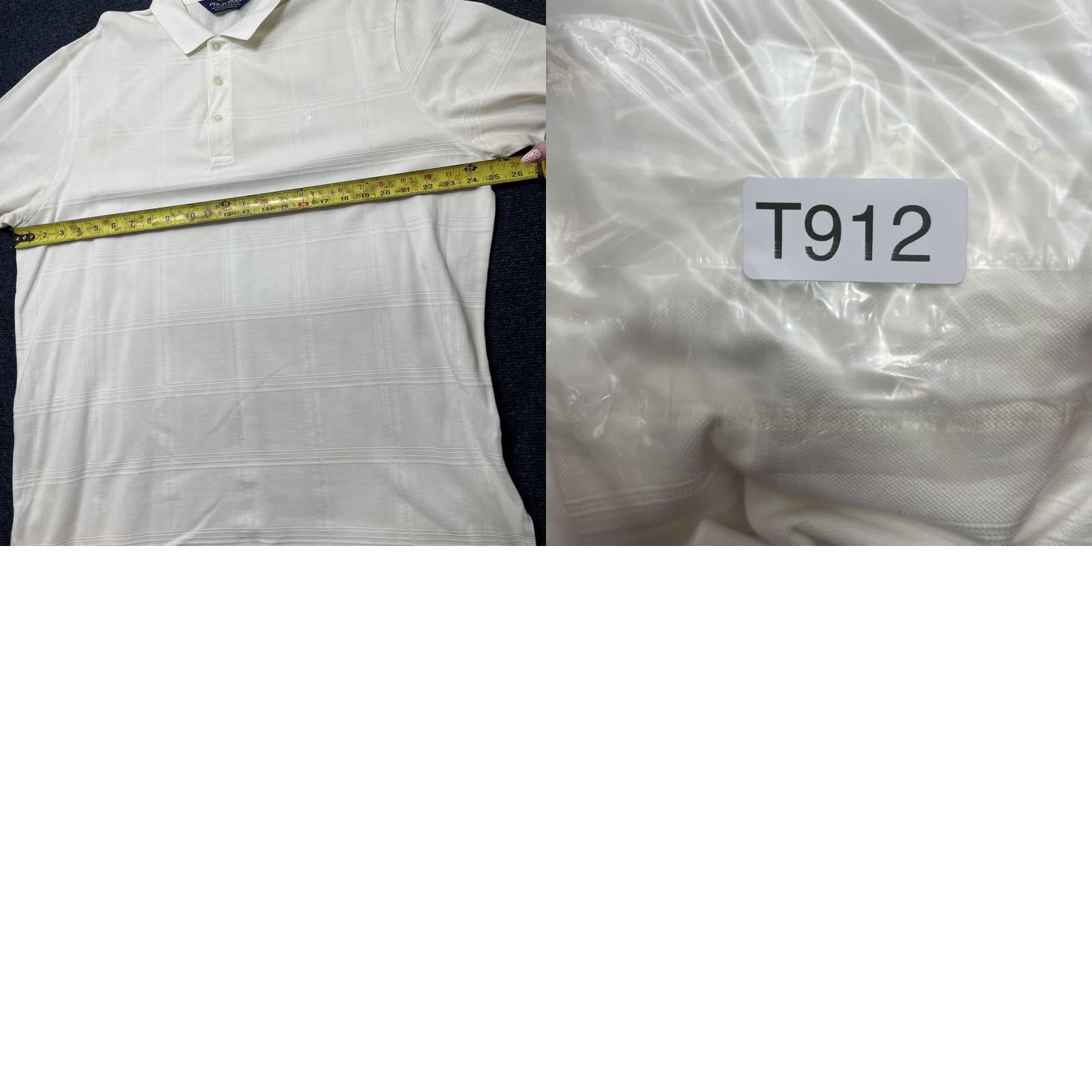 Polo Ralph Lauren VINTAGE Polo Ralph Lauren Golf Shirt Men XL White Plaid Pima Cotton Short Sleeve Size US XL / EU 56 / 4 - 8 Thumbnail
