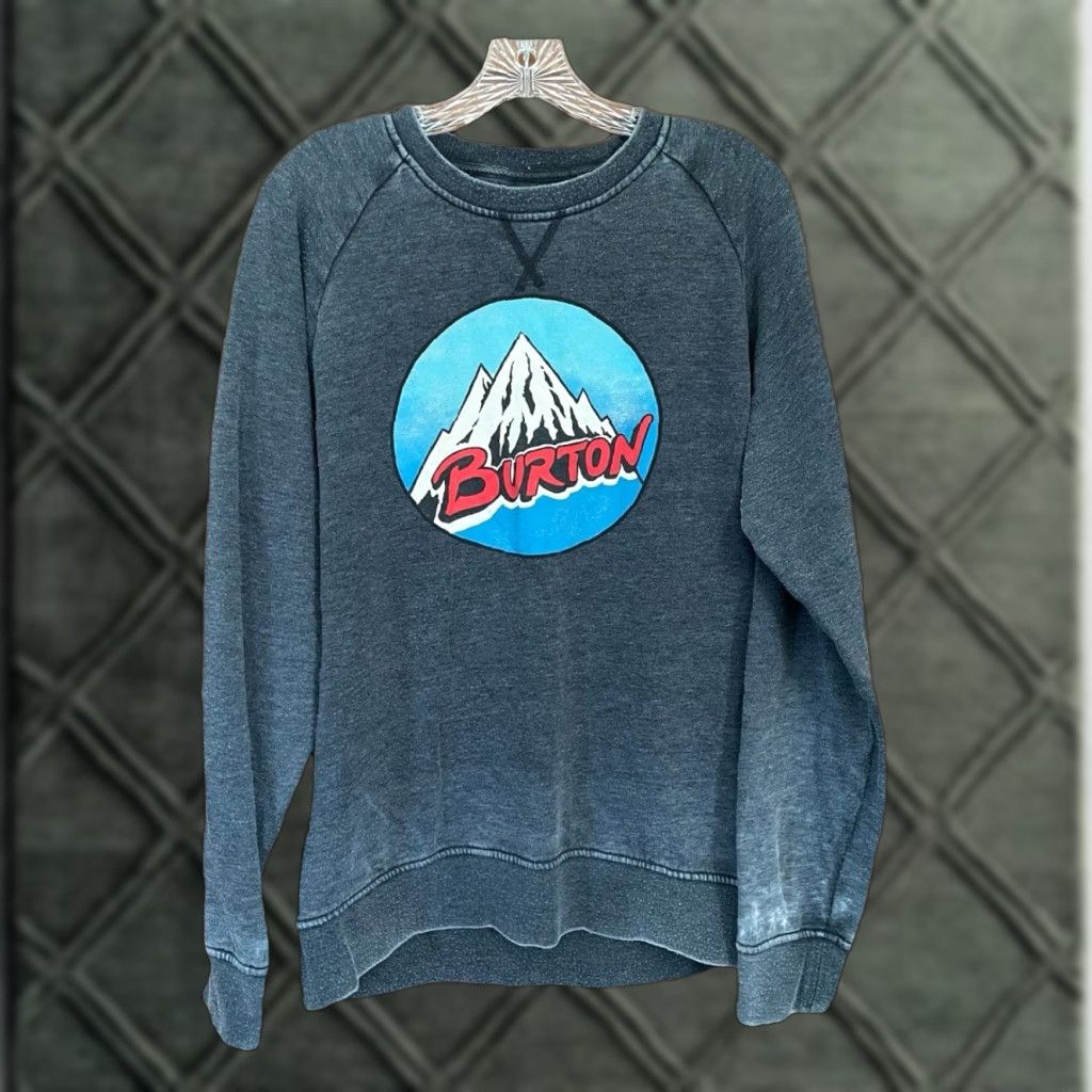 Burton Burton Sweatshirt Long Sleeve Adult Pullover Crew Neck Casual Top Gray Medium M Size US M / EU 48-50 / 2 - 1 Thumbnail