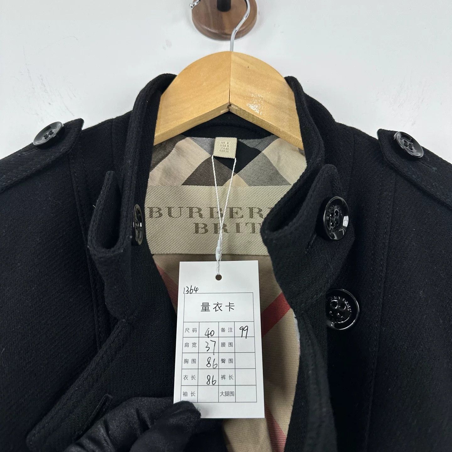 Burberry Burberry Wool Coat Size US XXS / EU 40 - 3 Thumbnail