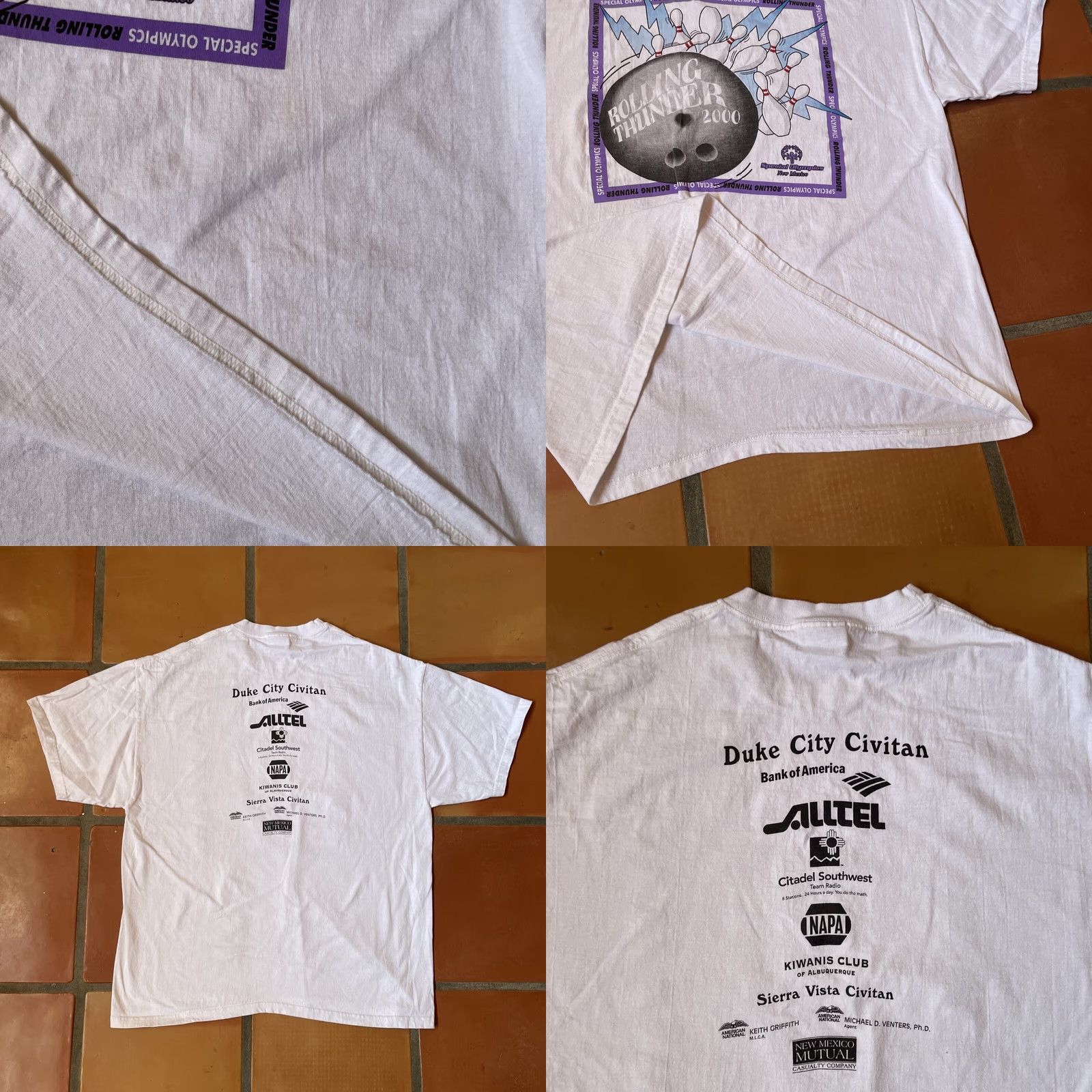 Hanes VINTAGE Hanes Mens XL White T-Shirt Rolling Thunder 2000 Y2K NM Special Olympics Shirt Mens White T-Shirt Hanes XL Size US XL / EU 56 / 4 - 10 Thumbnail