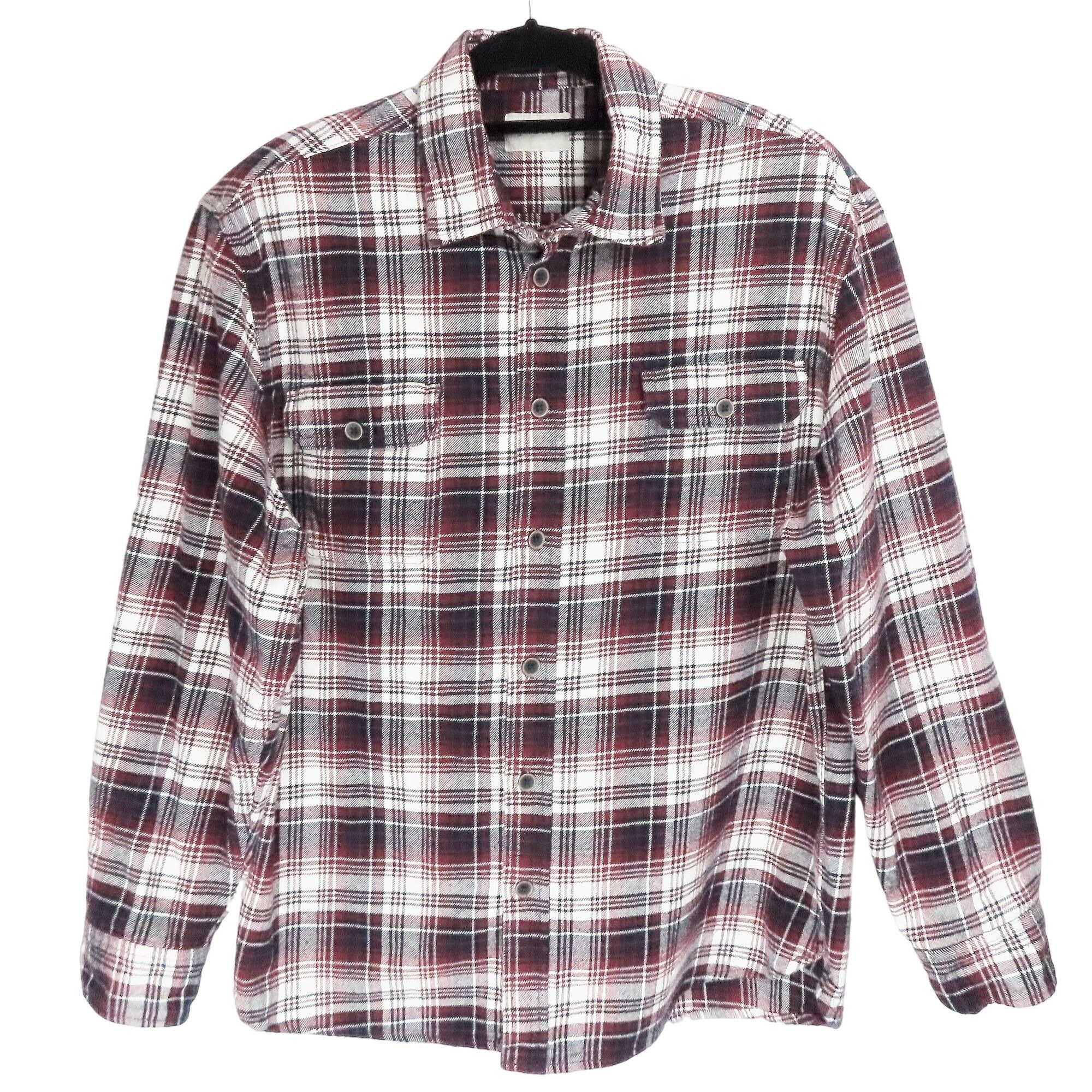 JACHS Ombre Check Long Sleeve Flannel Check Shirt Men's XL Size /eaa404440