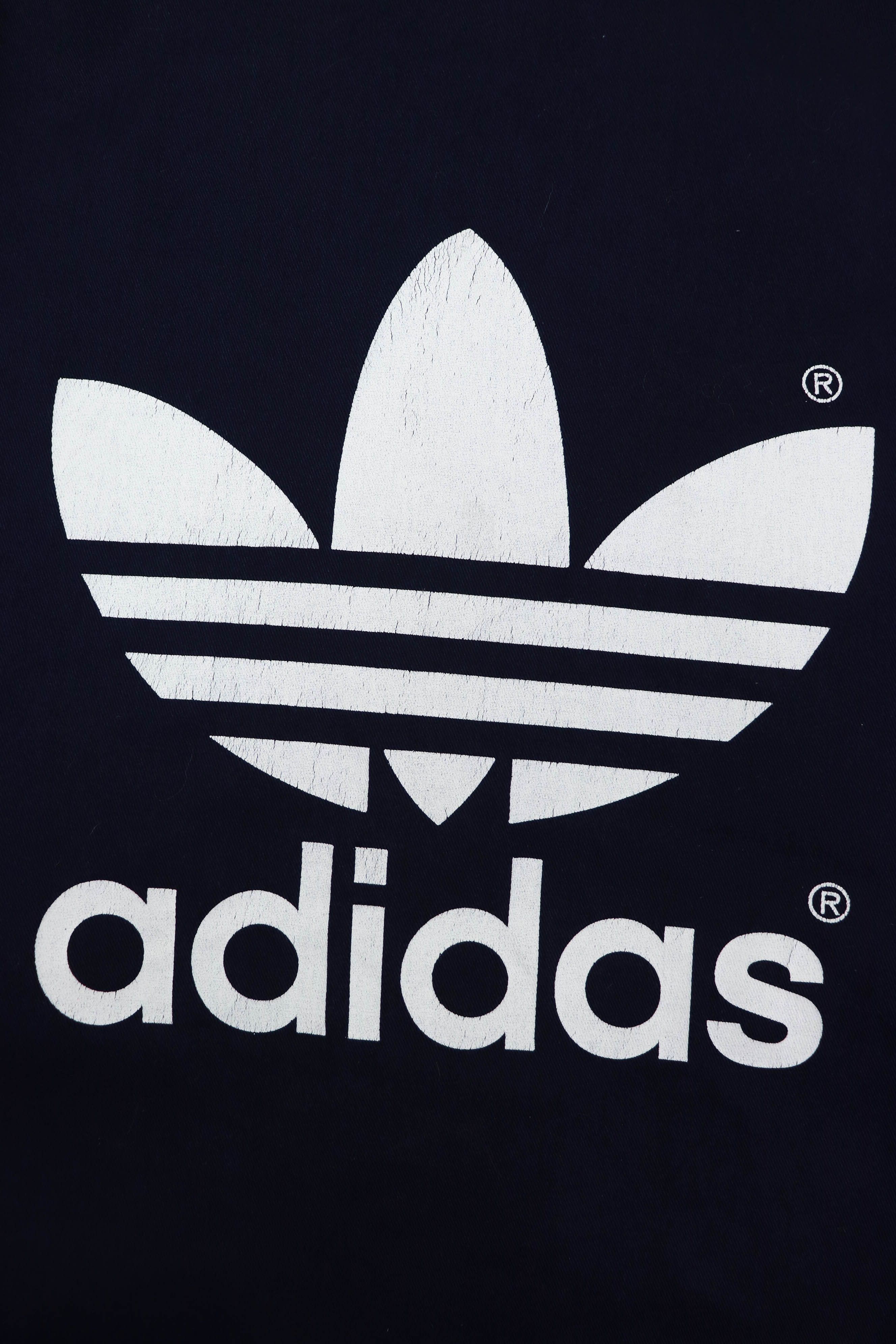 Adidas 90s Vintage Adidas Big Logo Cotton Overhead Anorak Jacket Size US M / EU 48-50 / 2 - 6 Thumbnail