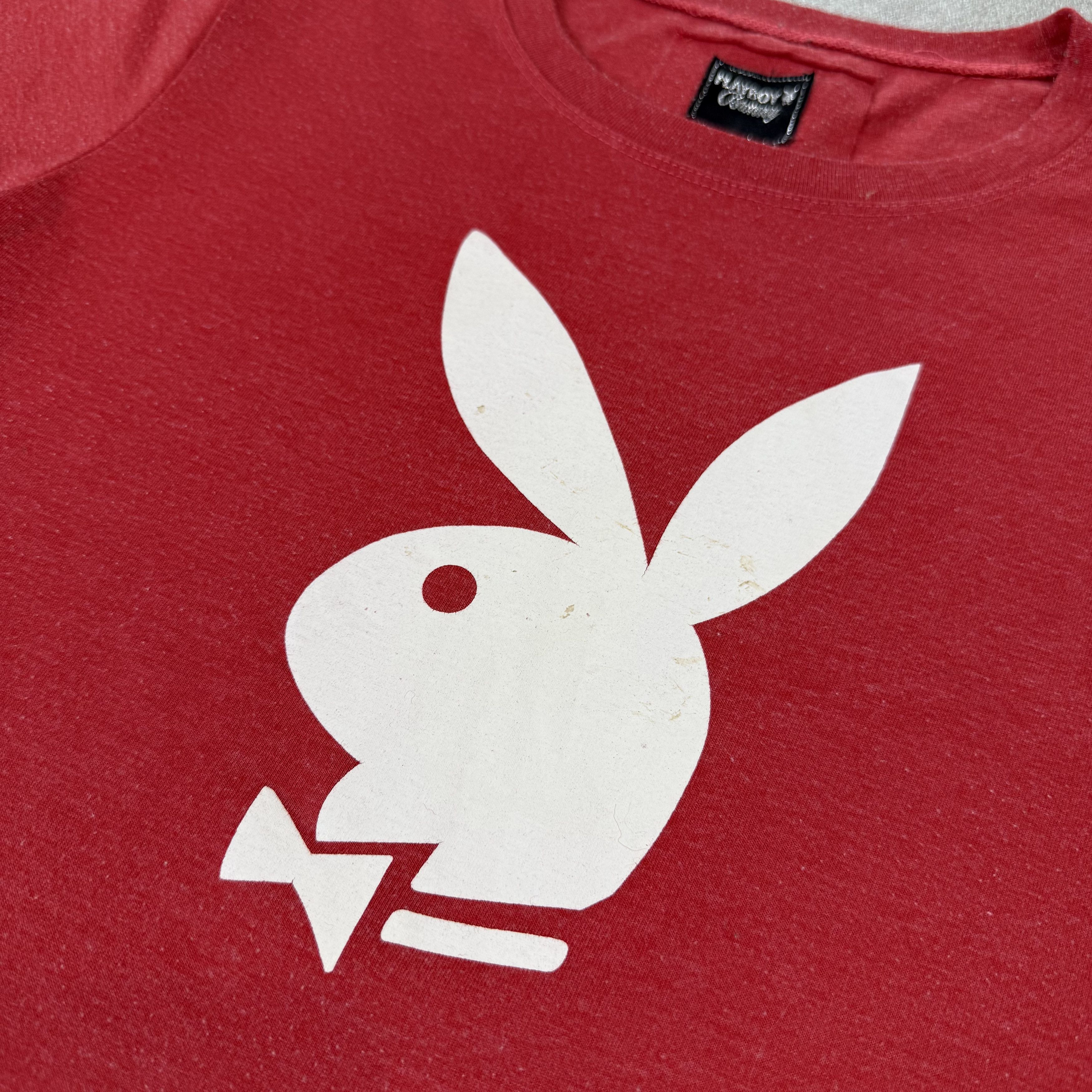 Playboy Vintage Playboy 00s Bunny Graphic Red Tee Shirt Size S / US 4 / IT 40 - 9 Thumbnail
