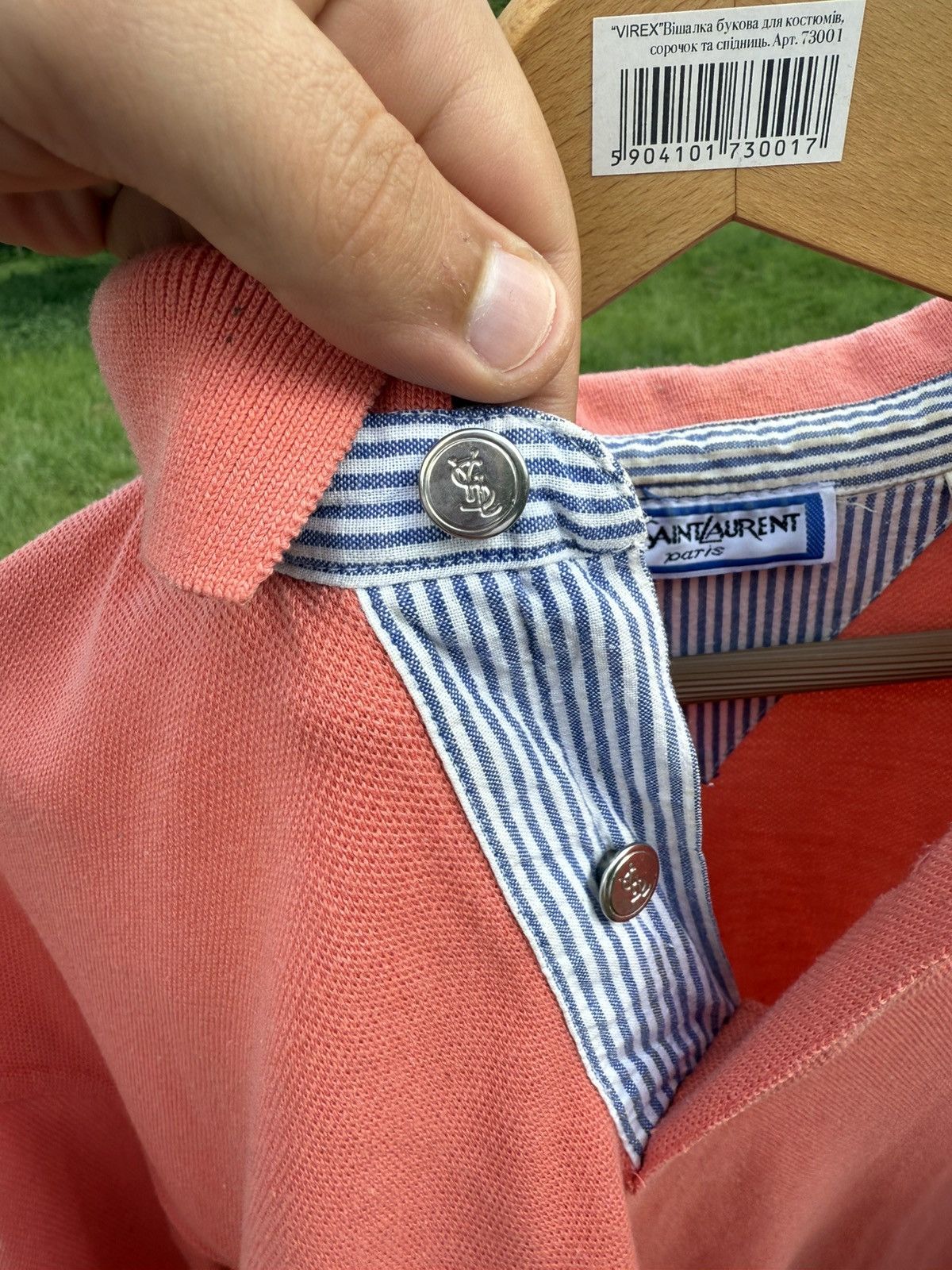 Vintage × Yves Saint Laurent Yves saint laurent small logo vintage orange polo Size US L / EU 52-54 / 3 - 4 Thumbnail