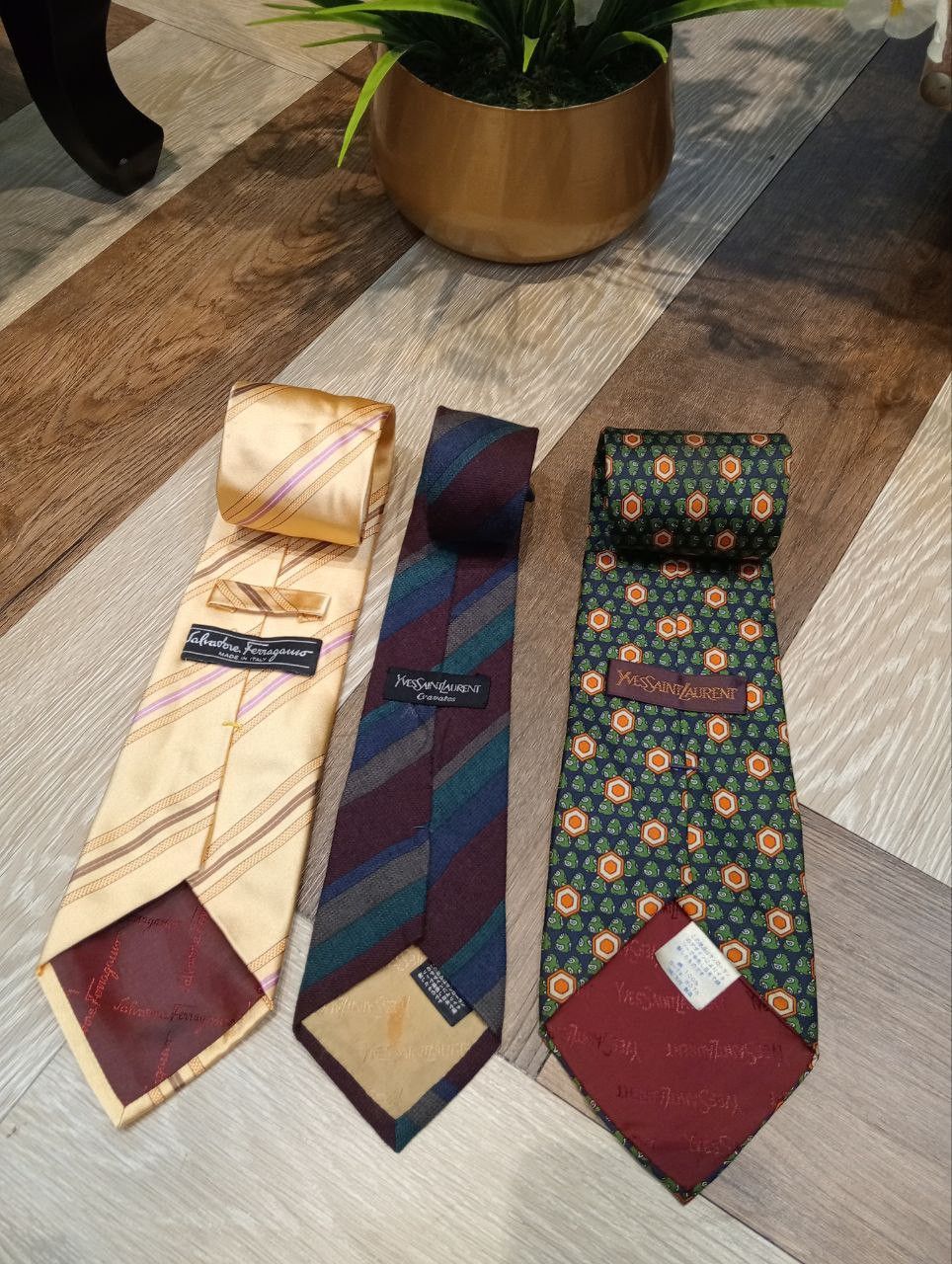 Yves Saint Laurent YVES SAINT LAURENT + SALVATORE FERRAGAMO + YSL TIES Size ONE SIZE - 1 Thumbnail