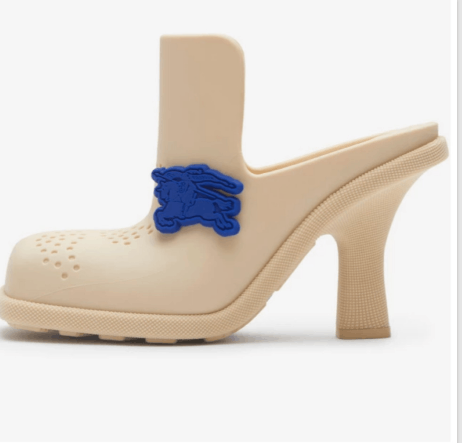 Burberry Women's Equestrian Knight Square-Toe Mules l Clay