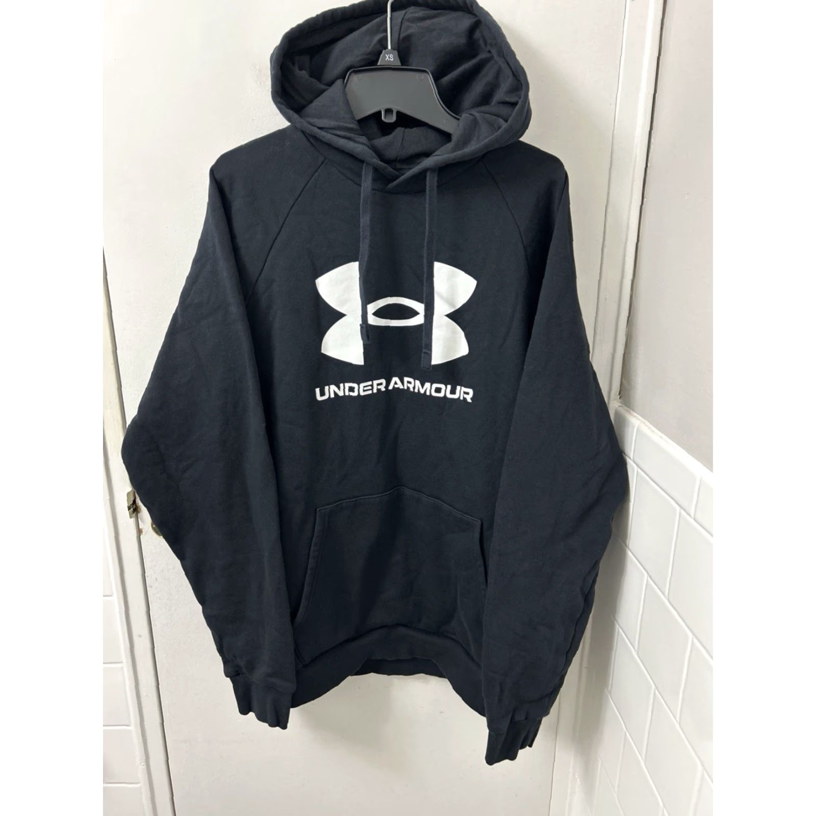 Under Armour Under Armour Hoodie Mens Large Black Pullover Sweatshirt Fleece Logo Graphic Print Pullover Hooded Pockets Regular Fit L/S Casual Fall Winter Men Size US L / EU 52-54 / 3 - 2 Thumbnail