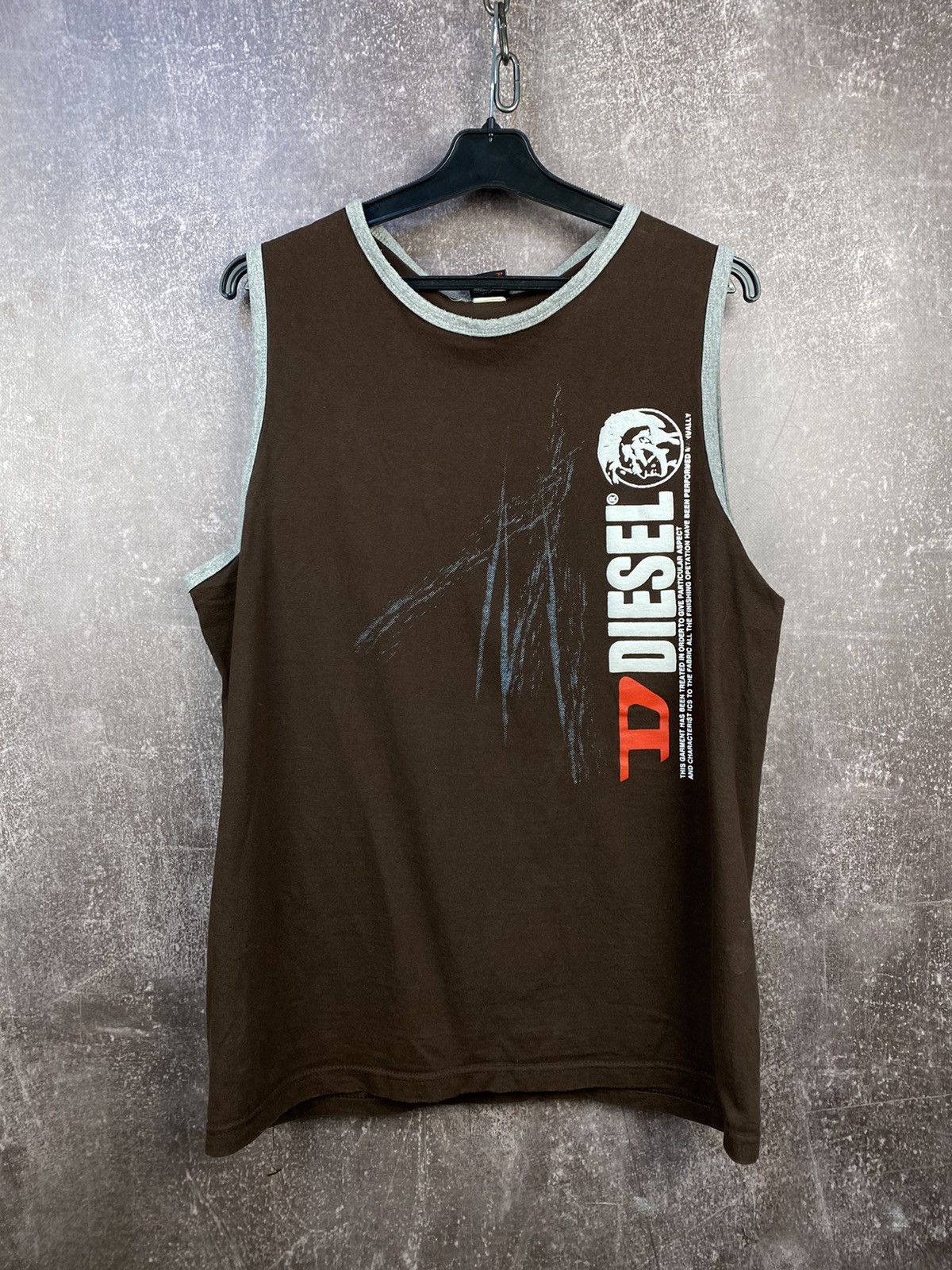 Diesel × Vintage CRAZY Y2K VINTAGE DIESEL BIG LOGO TANK TOP RARE Size US L / EU 52-54 / 3 - 1 Thumbnail