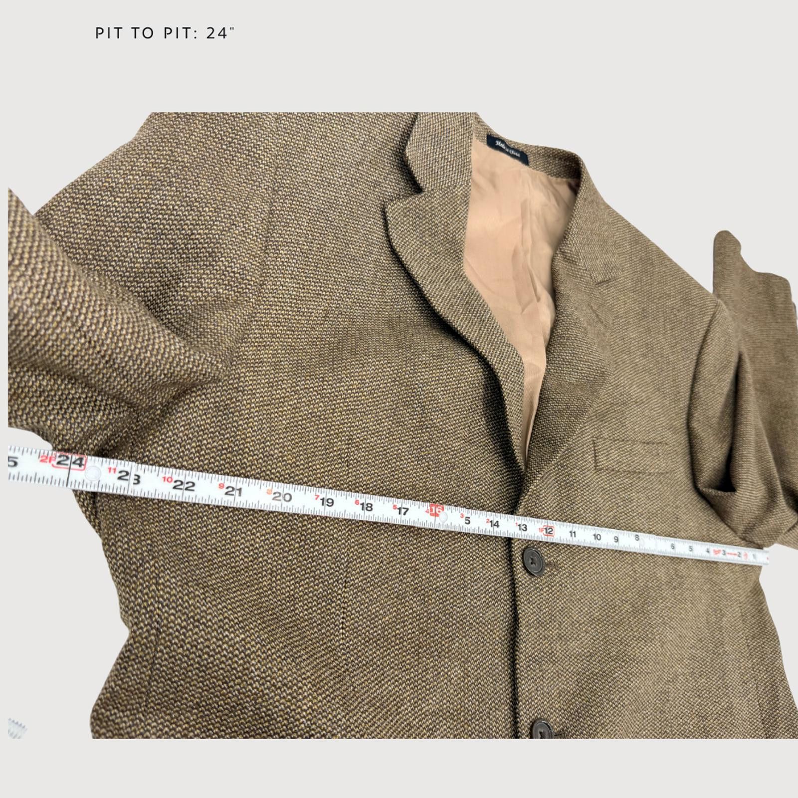 Michael Kors Michael Kors Tweed Sport Coat Lambswool Brown 44R Size 44R - 7 Thumbnail
