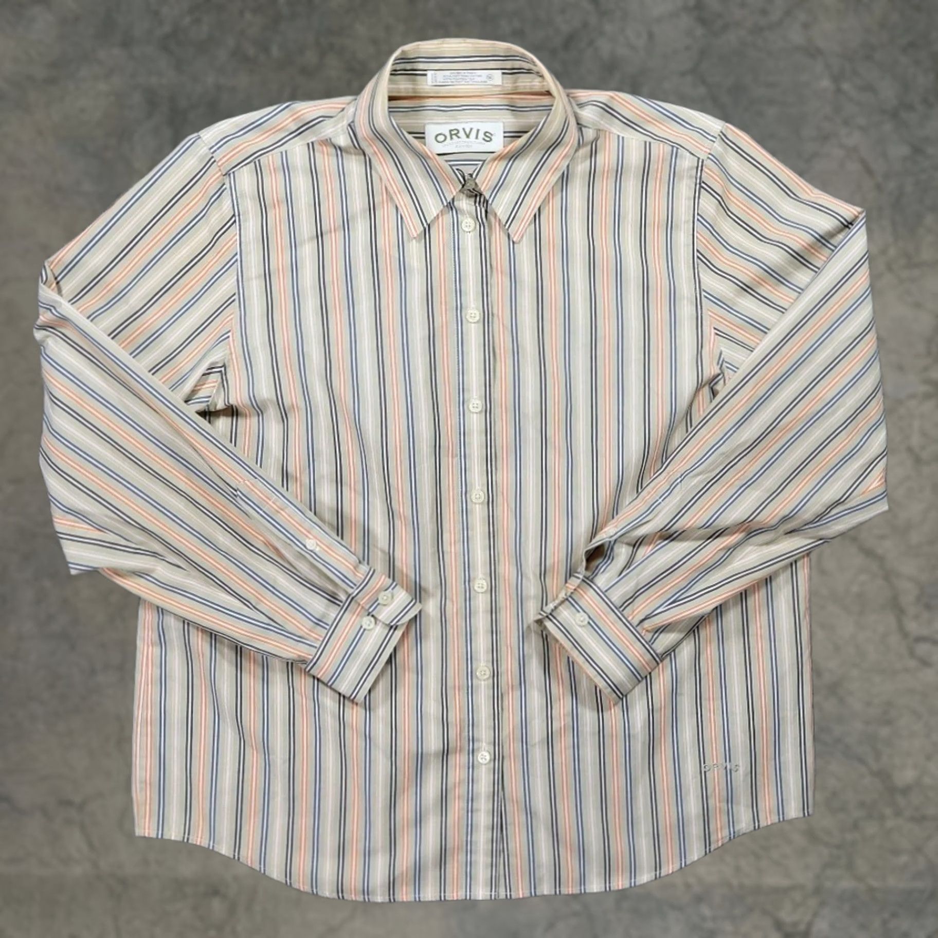Orvis Orvis Shirt Womens 16 Multicolor Striped Long Sleeve Button Up Size XXL / US 16-18 / IT 52-54 - 1 Thumbnail