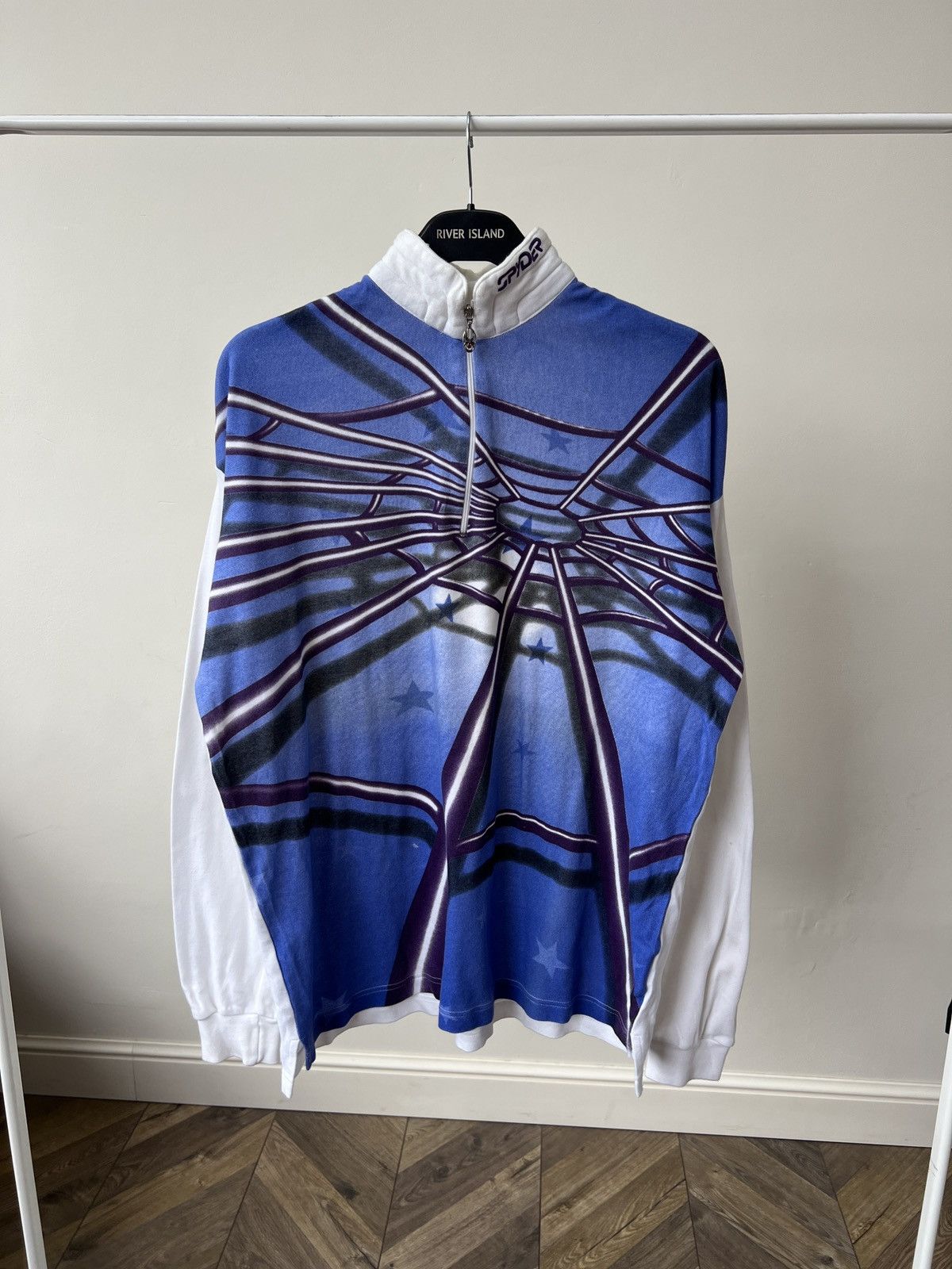 Spyder Vintage 90s Y2K Spyder Spider Web Big Logo Long Sleeve Stars Size US M / EU 48-50 / 2 - 2 Thumbnail