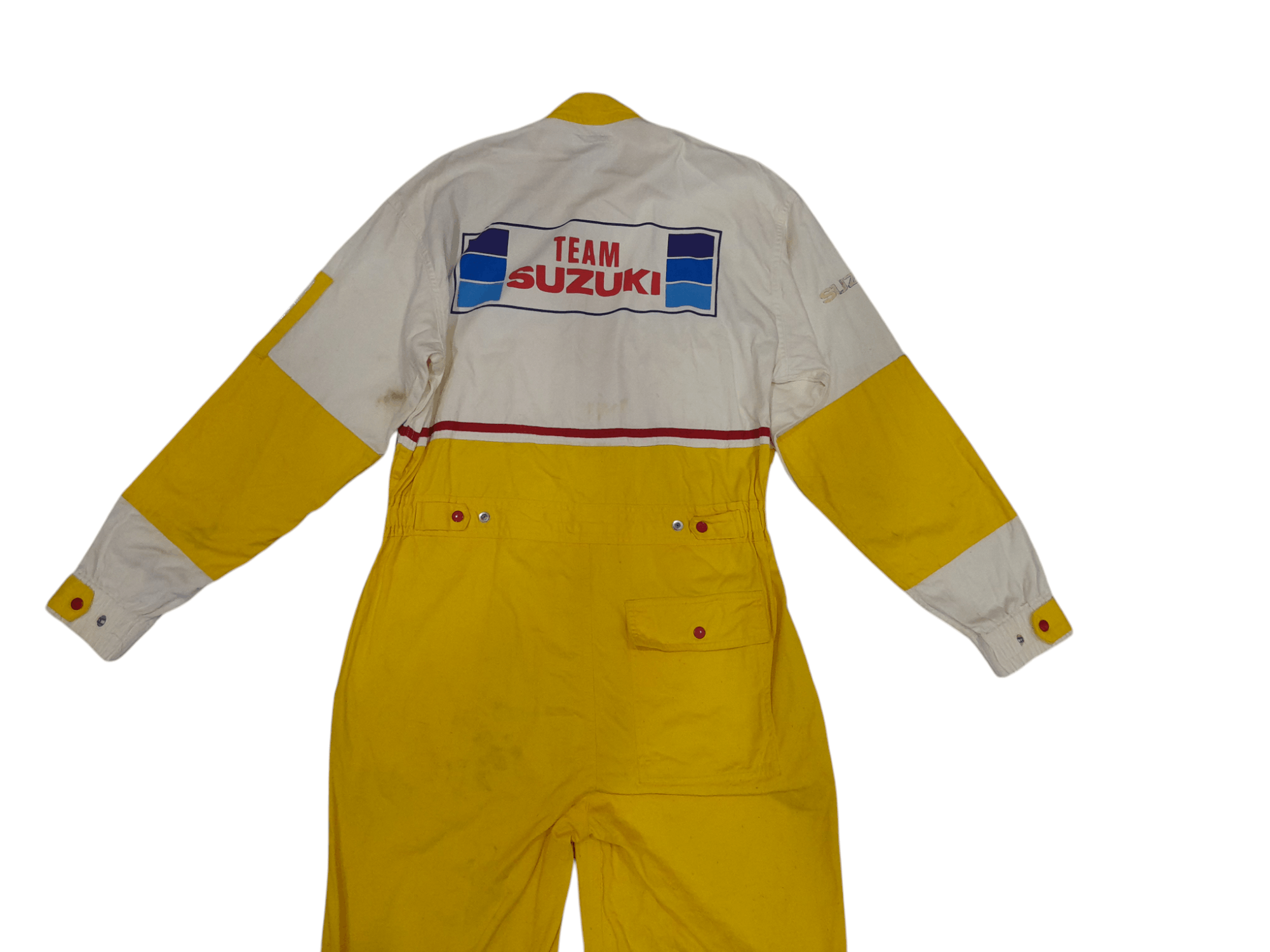 Fox Racing vtg SUZUKI TEAM Coveralls Japan (F498) Size US 33 - 2 Thumbnail