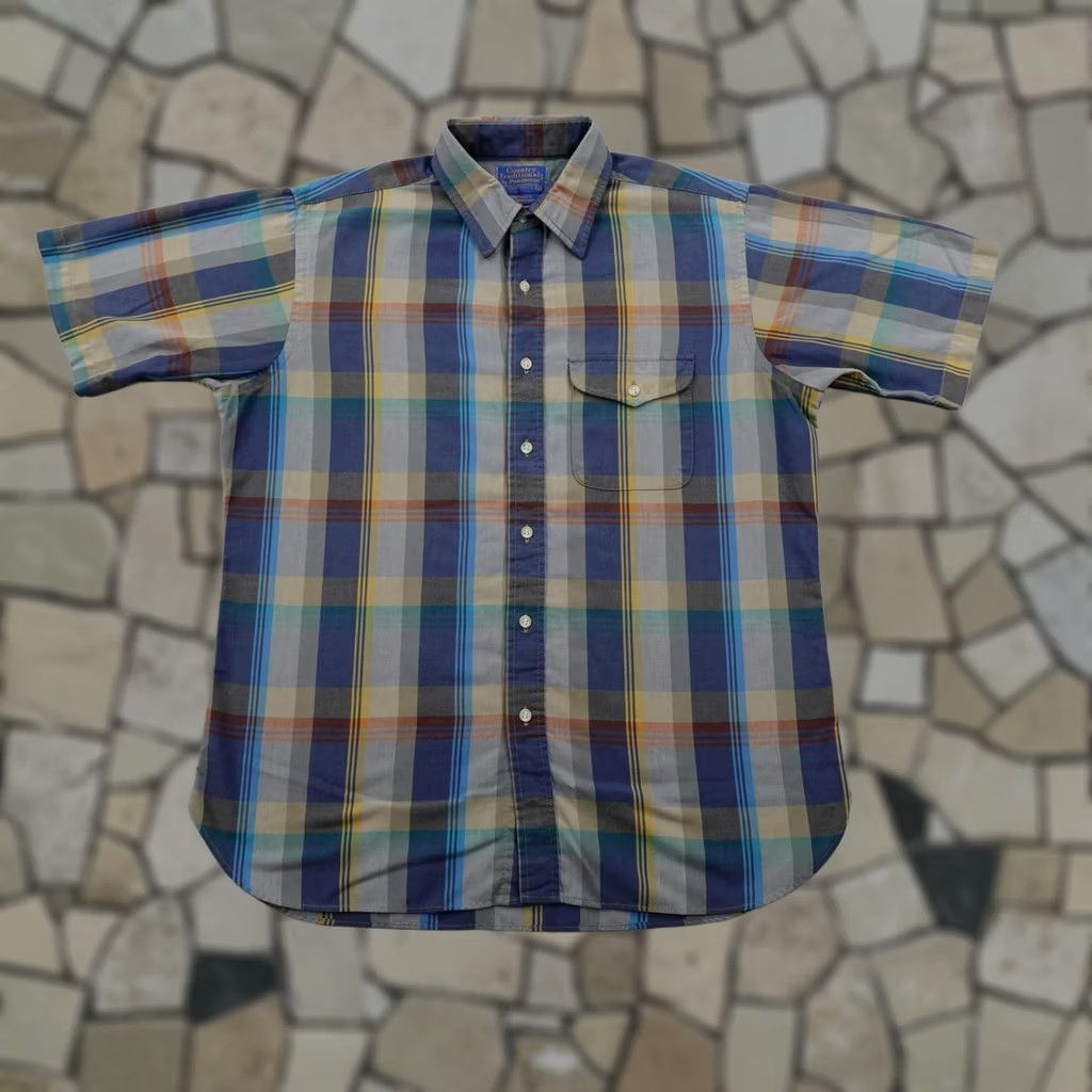 Pendleton VINTAGE Pendleton Shirt Mens L Blue Plaid 90s Button-Up Casual Workwear Pocketed Size US L / EU 52-54 / 3 - 1 Thumbnail