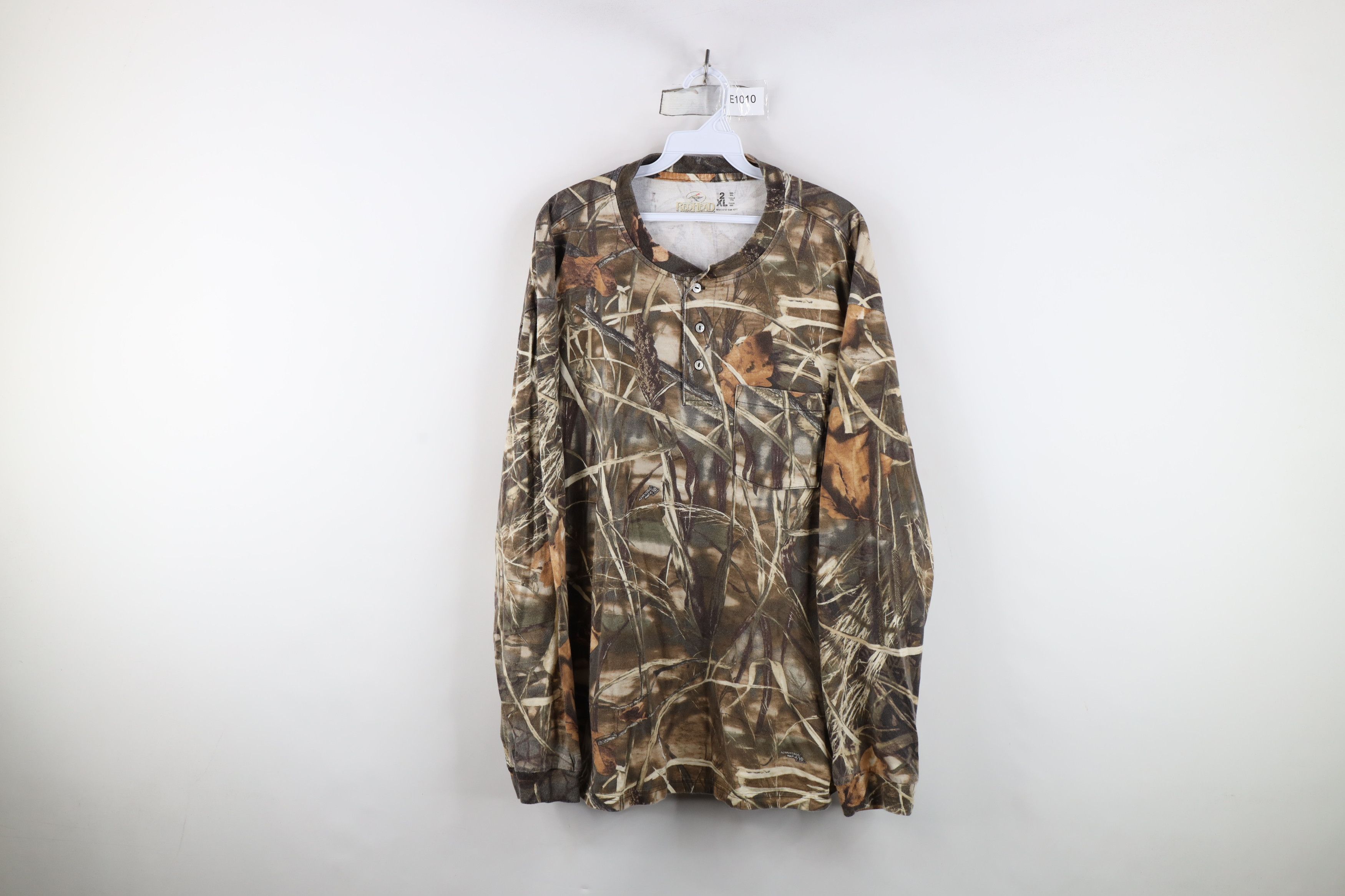 Vintage Vintage Y2K Streetwear Camouflage Long Sleeve Henley T-Shirt Size US XXL / EU 58 / 5 - 1 Thumbnail